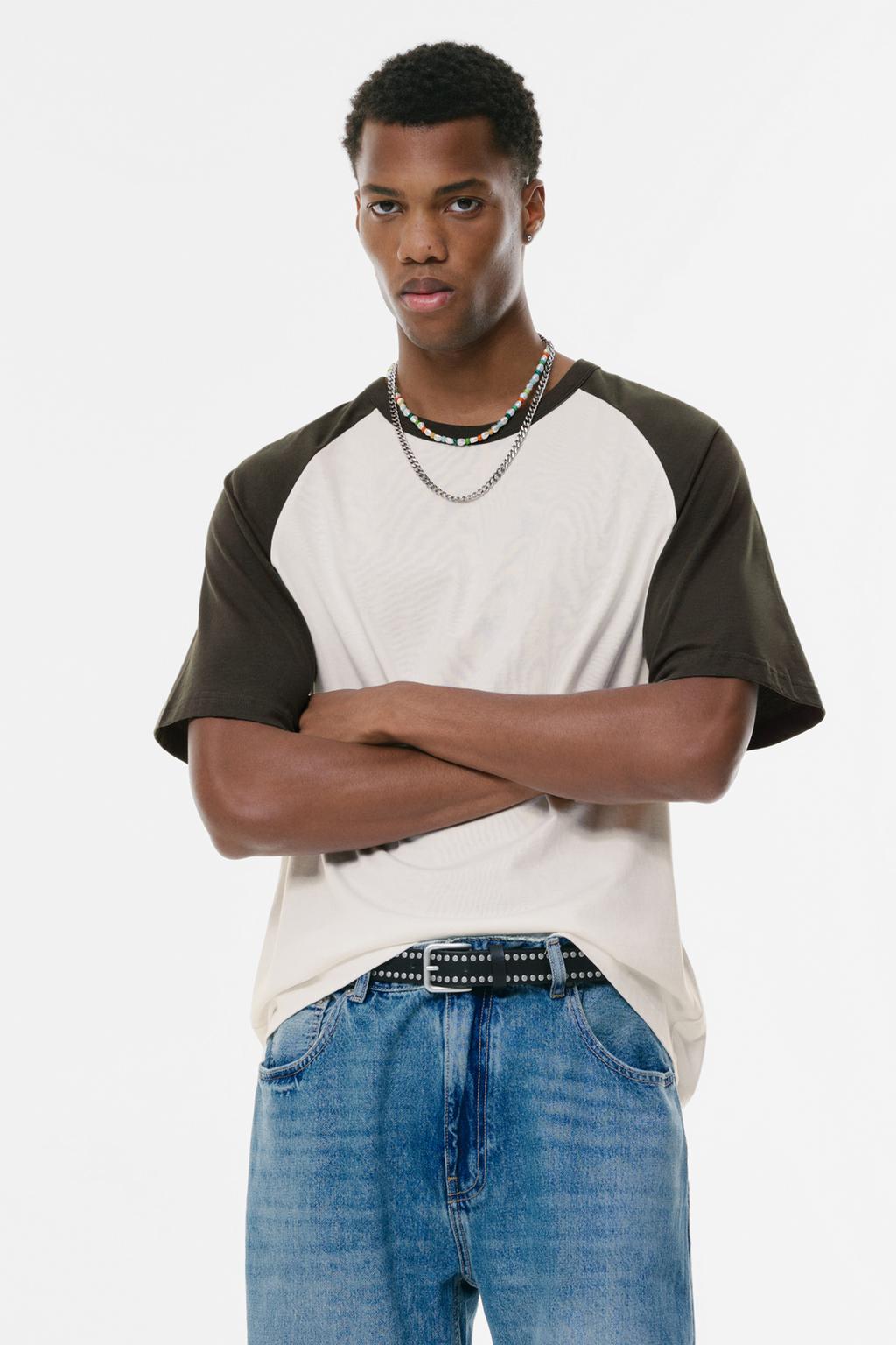 Playera manga ranglán PULL&BEAR - Main Image