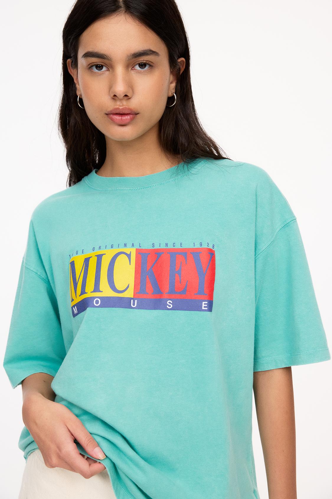 Donald Duck Pullandbear Pull And Bear Disney T Shirt Turquoise