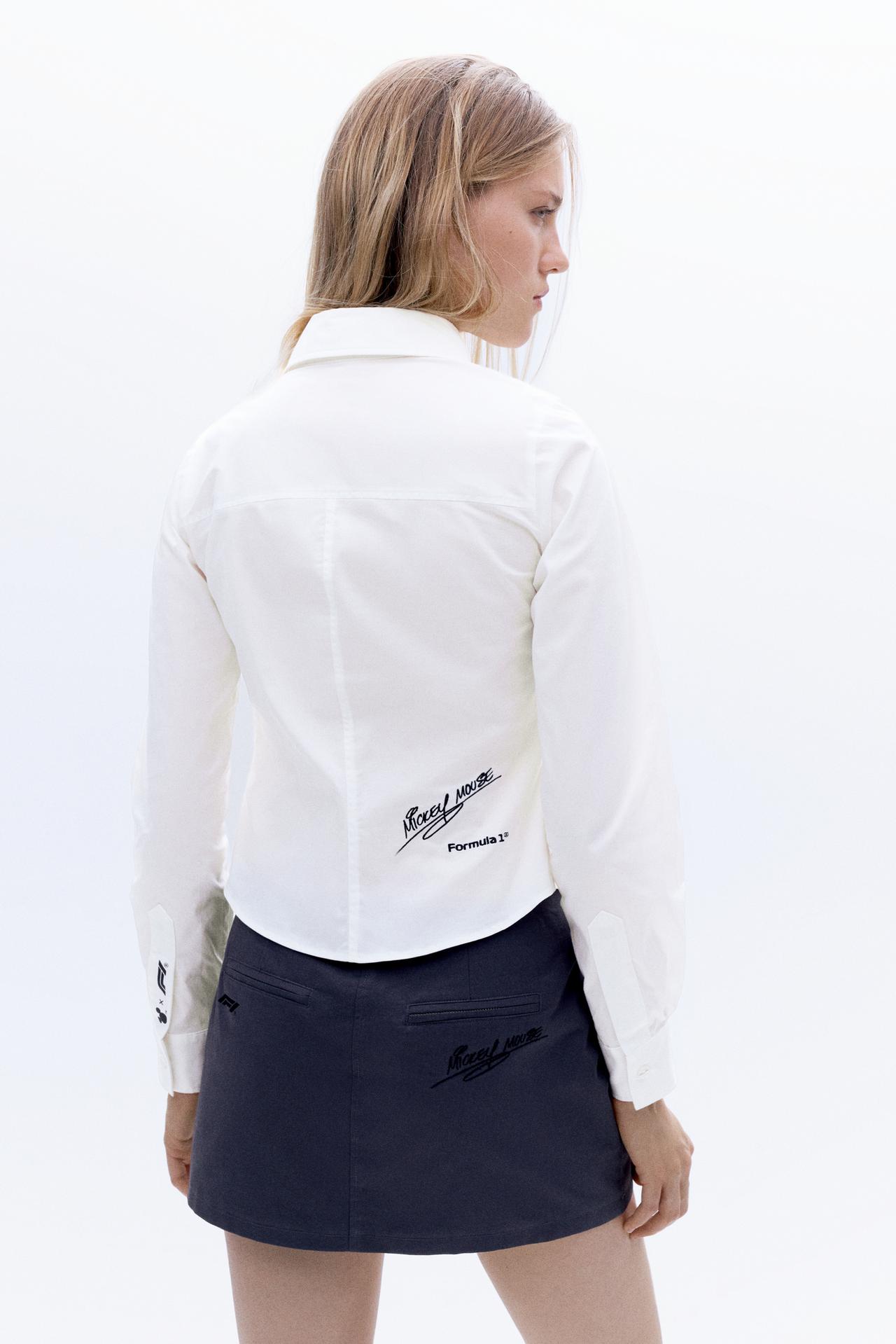 Disney x F1 darted white shirt — White