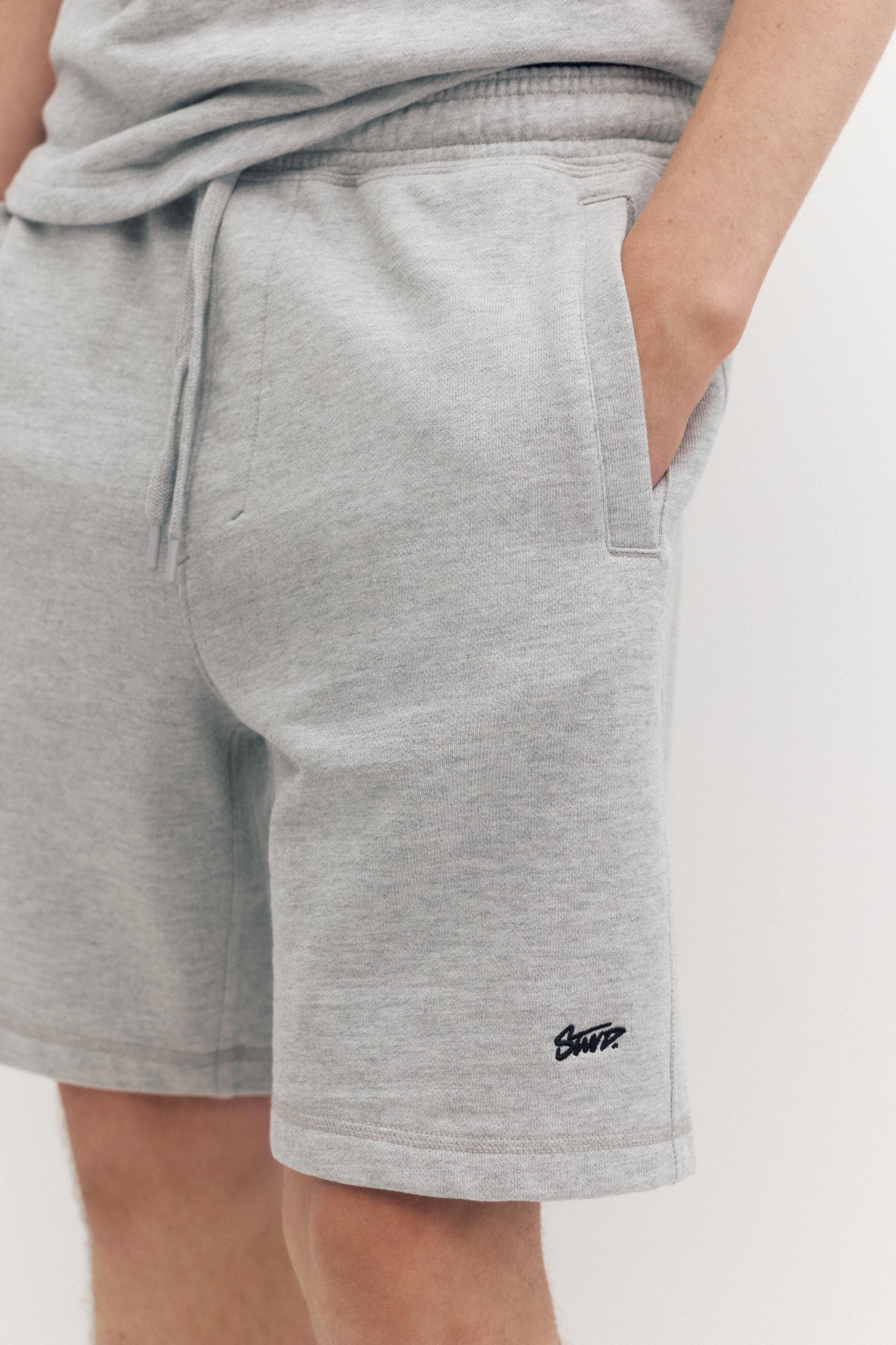 STWD jogger Bermuda shorts — Grey marl