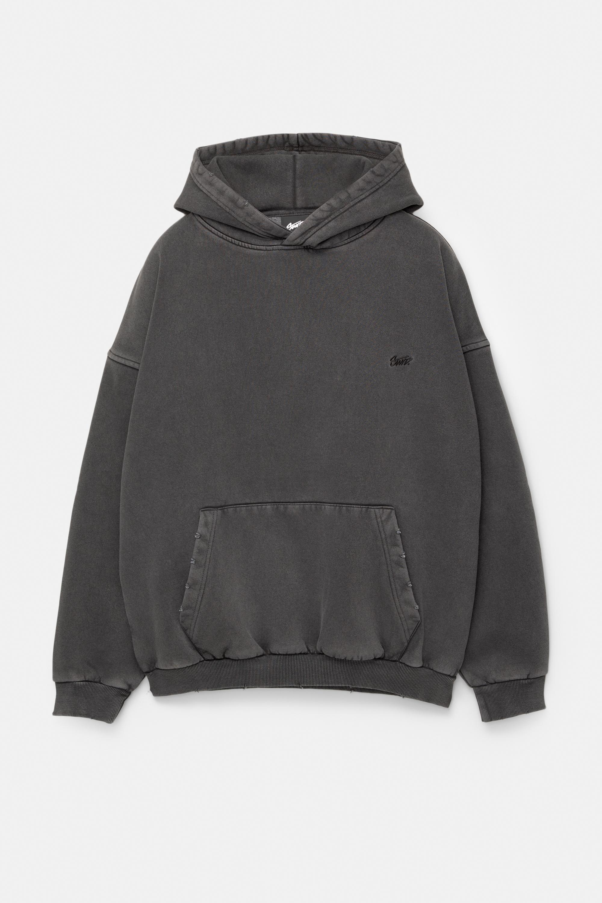 STWD Yıkanmış Kapüşonlu Sweatshirt - Görsel 3