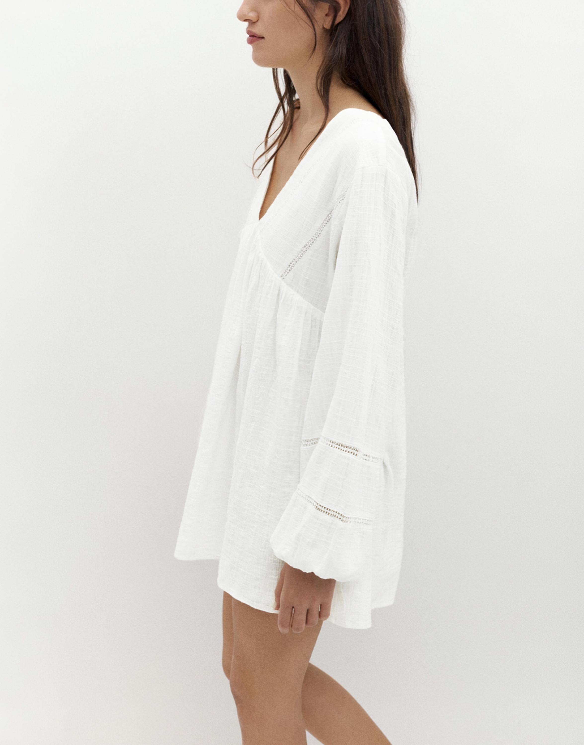 Short white dress — White