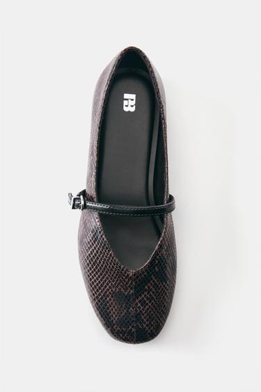 Snakeskin ballet flats — Brown 4