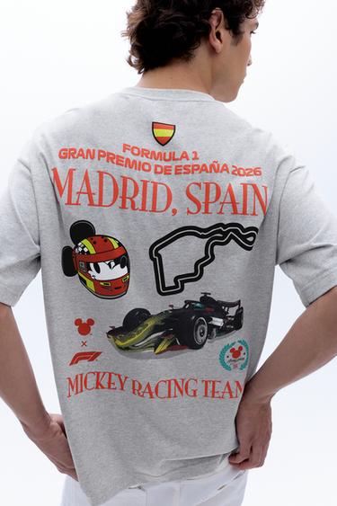 Disney x F1 Madrid graphic T-shirt — Grey marl 1