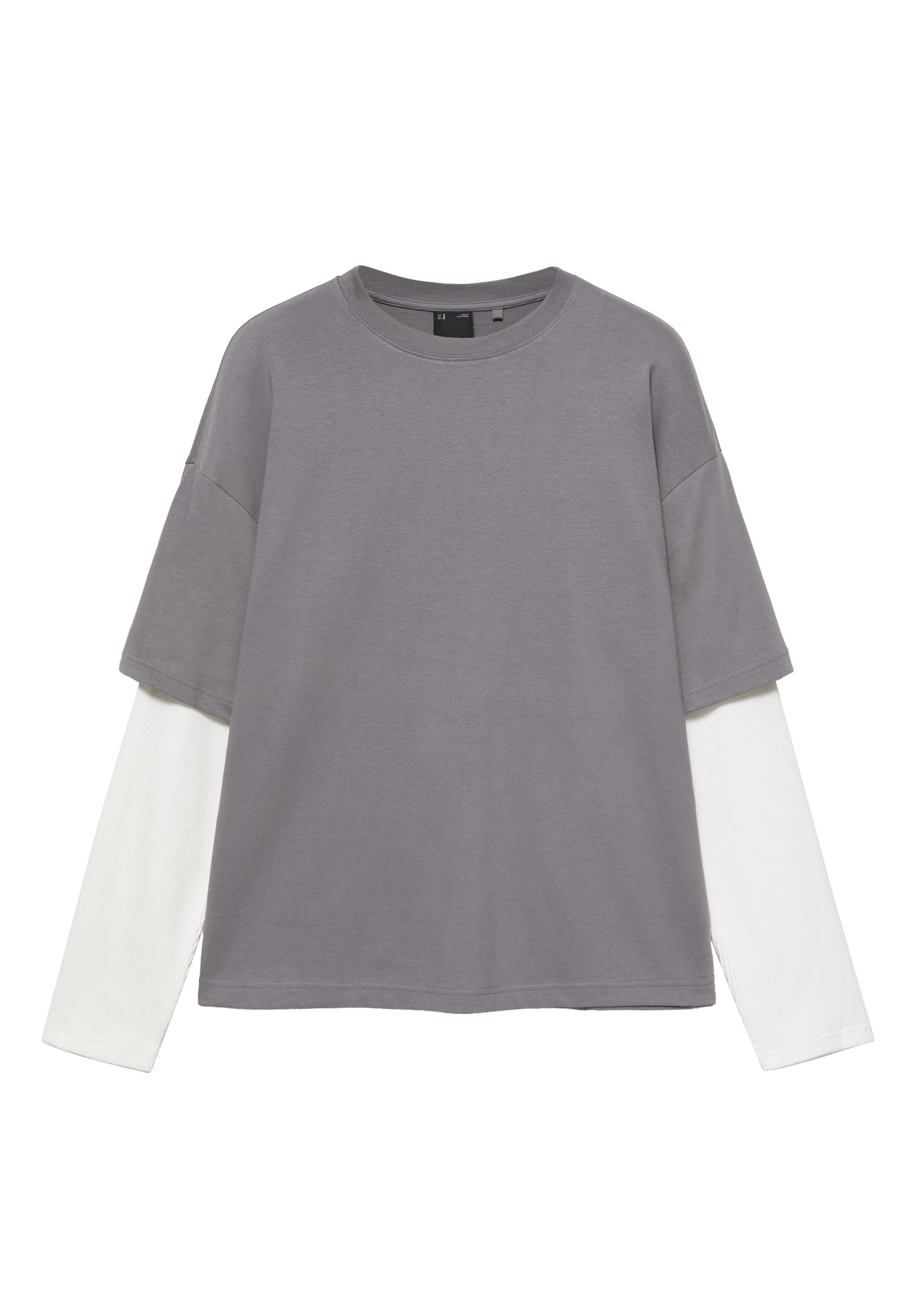 Double-layer long sleeve T-shirt — Anthracite grey