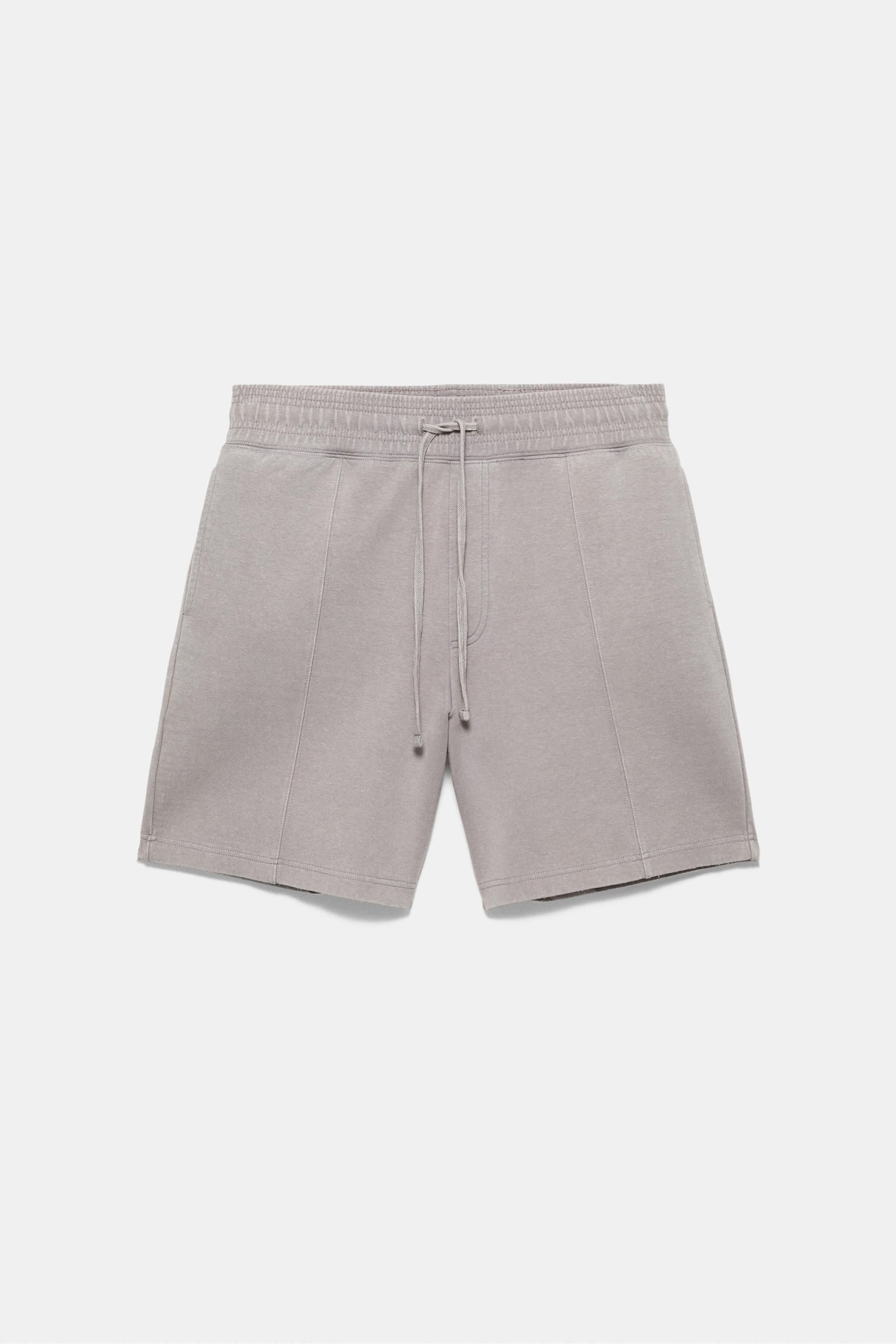 Interlock jogger Bermuda shorts — Grey marl