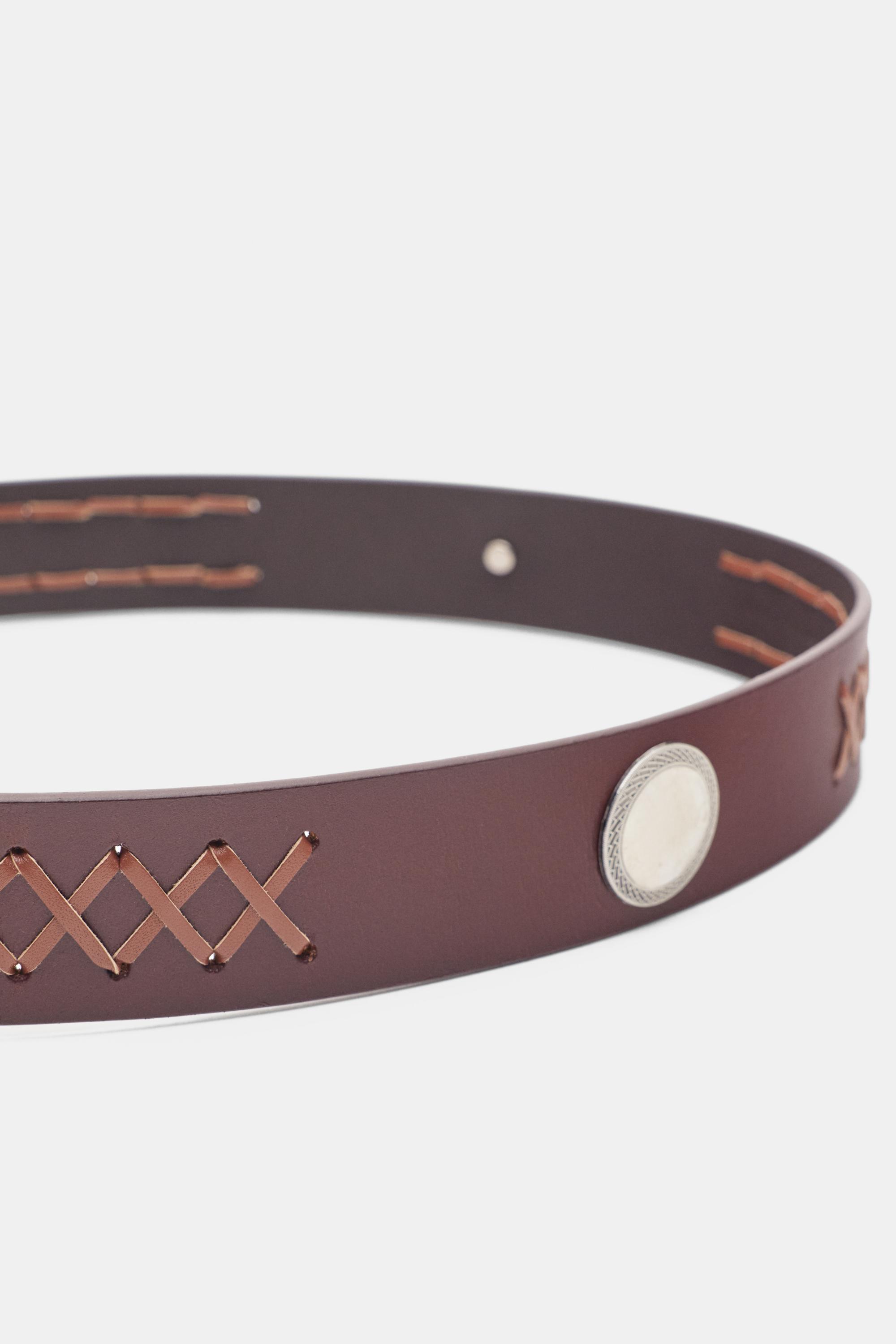 Montserrat Messeguer 100% leather belt — Brown