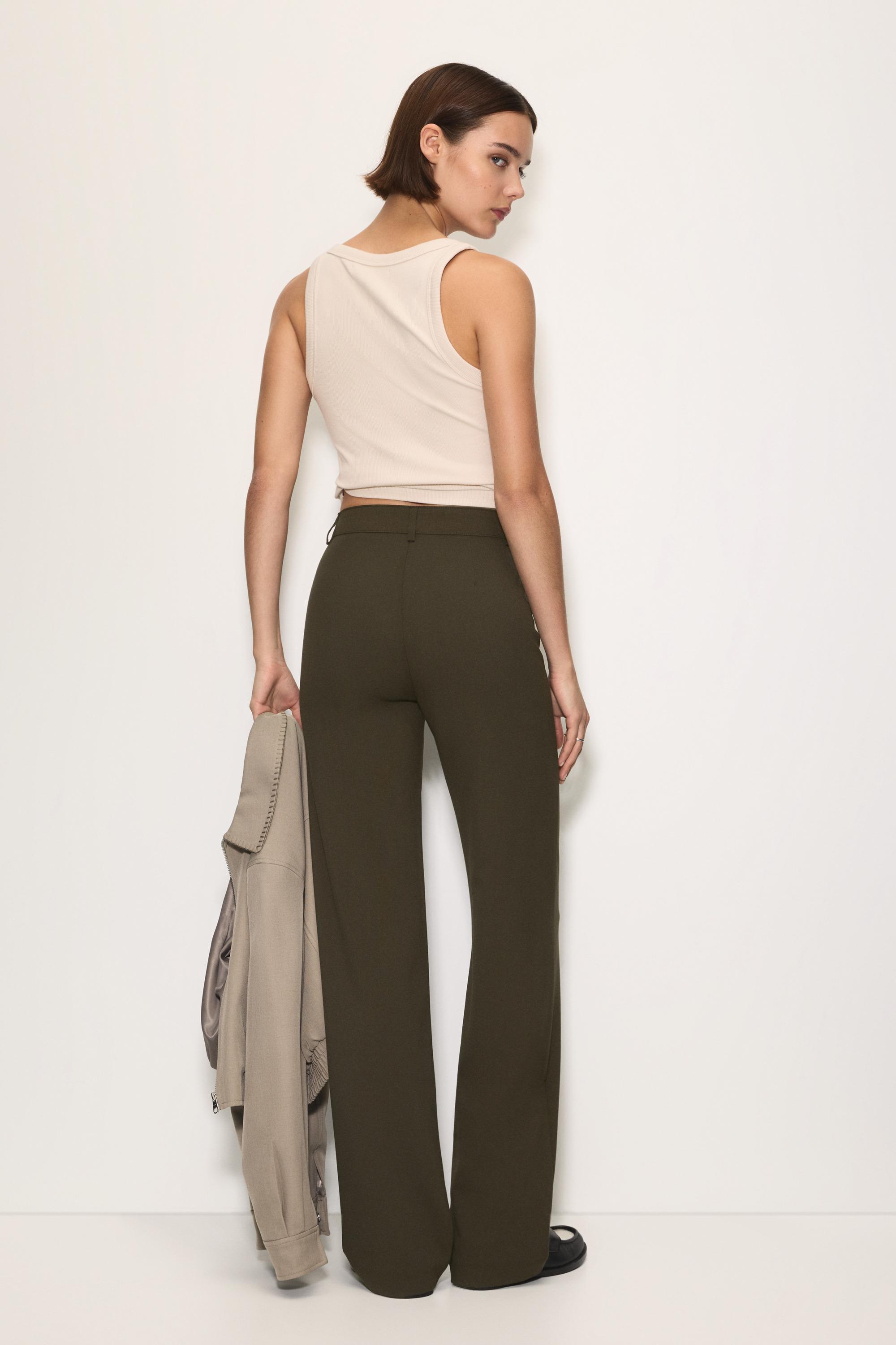 Dikiş detaylı kumaş pantolon - Görsel 136