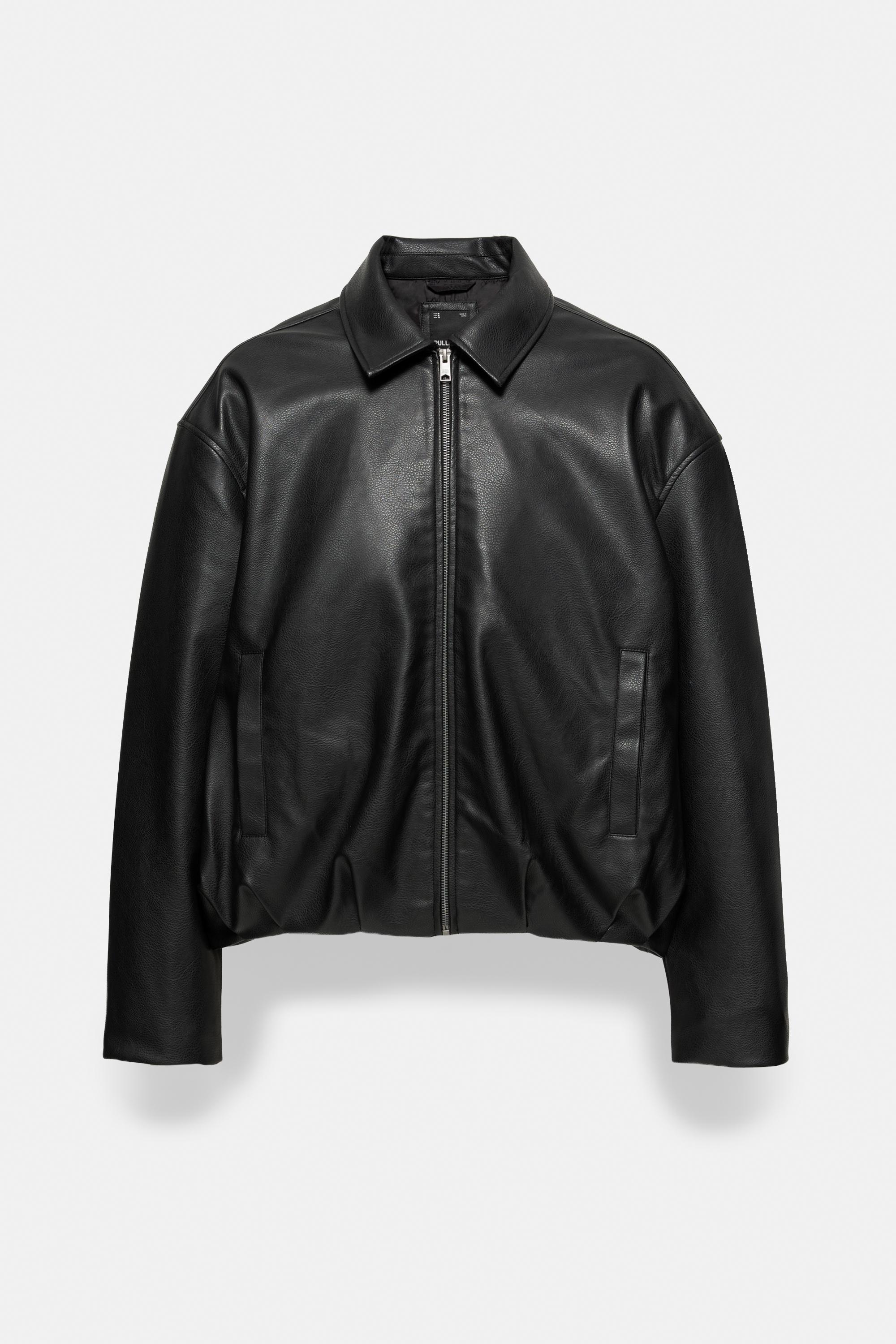 Leather-effect jacket — Black