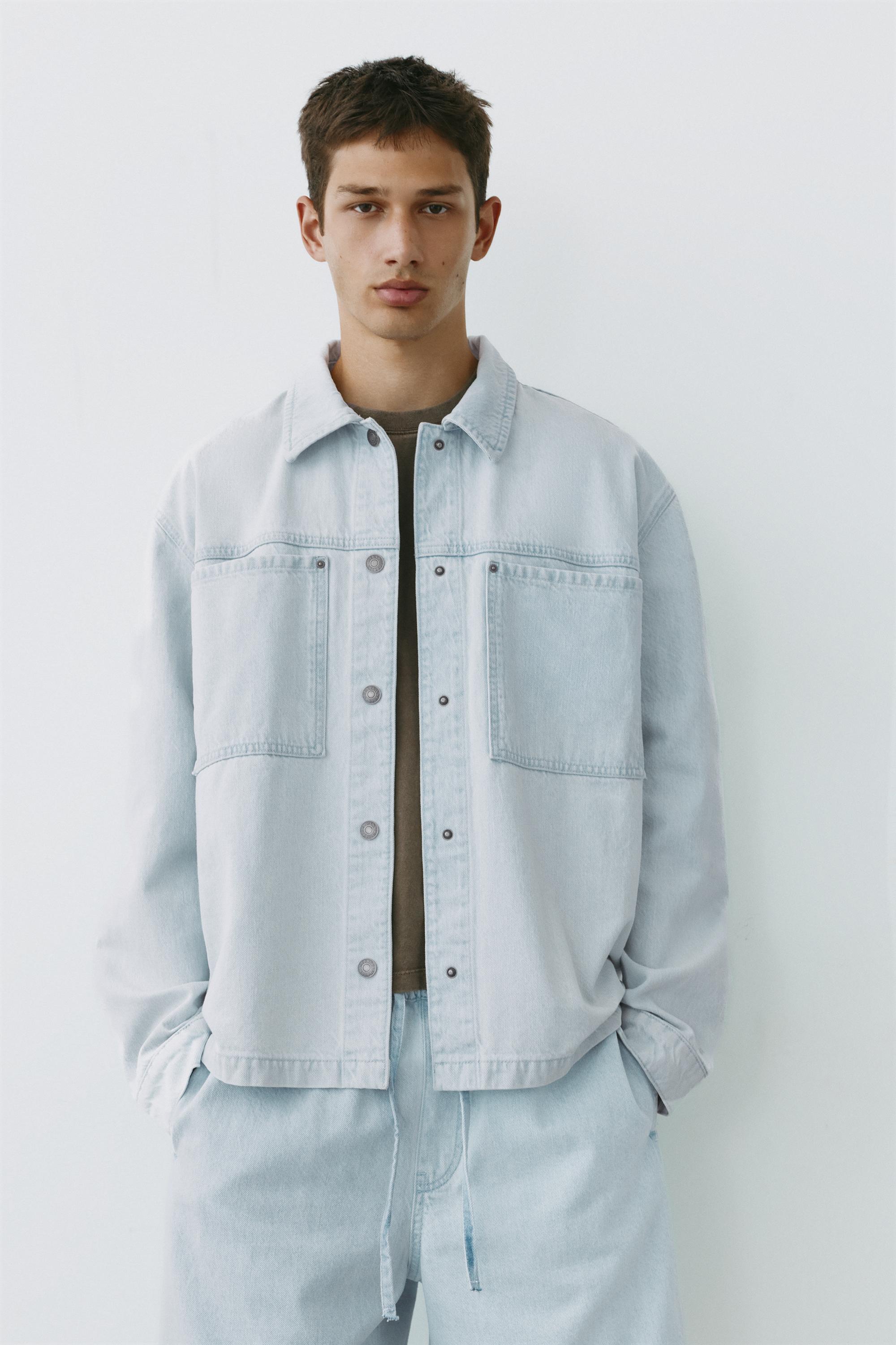 Denim overshirt — Sky blue
