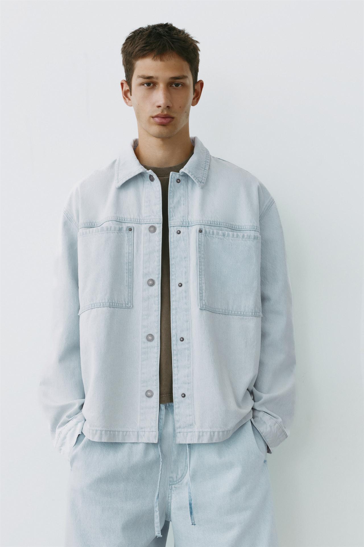 Denim overshirt — Sky blue