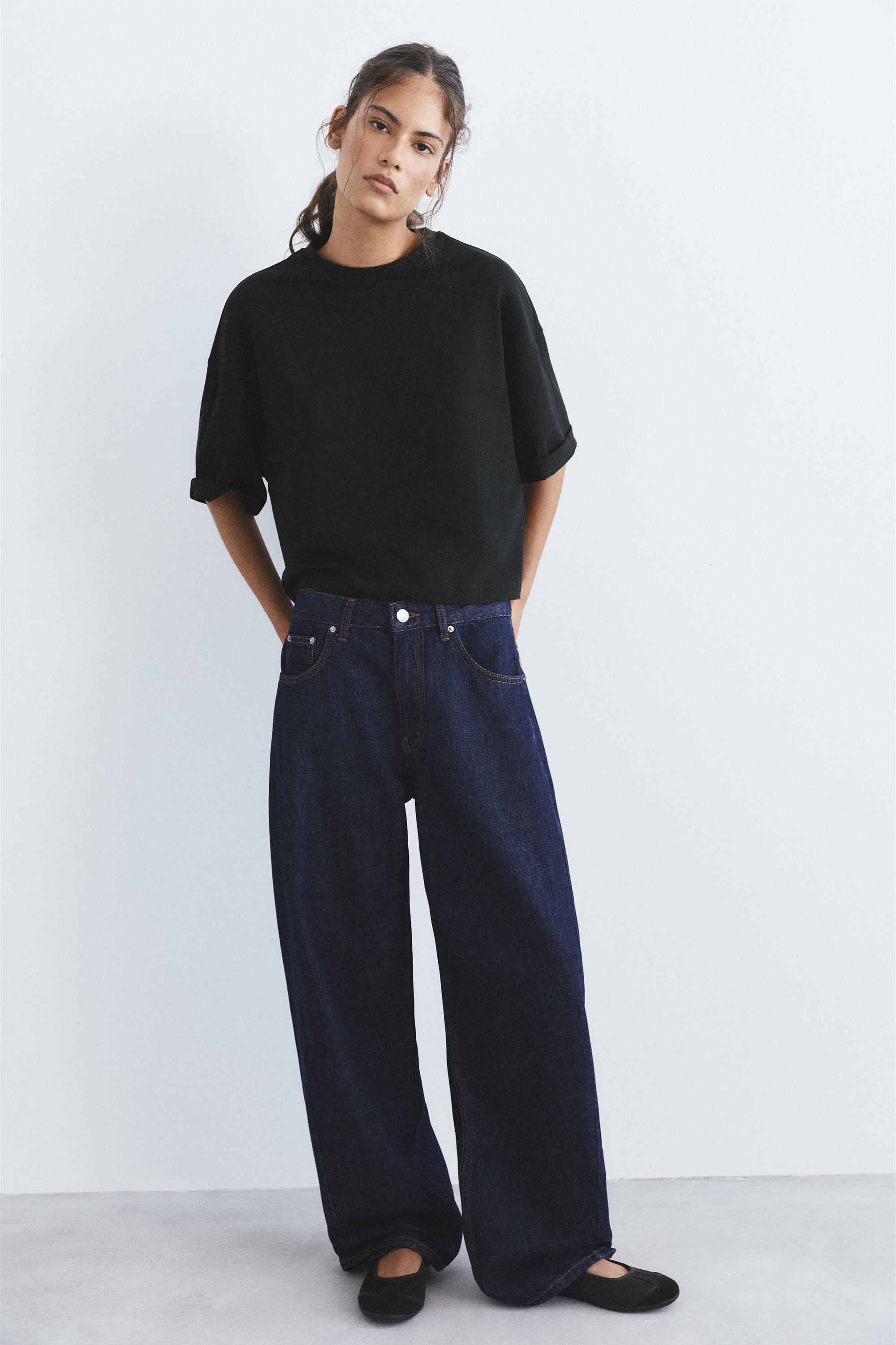 Boxy fit short sleeve T-shirt — Black
