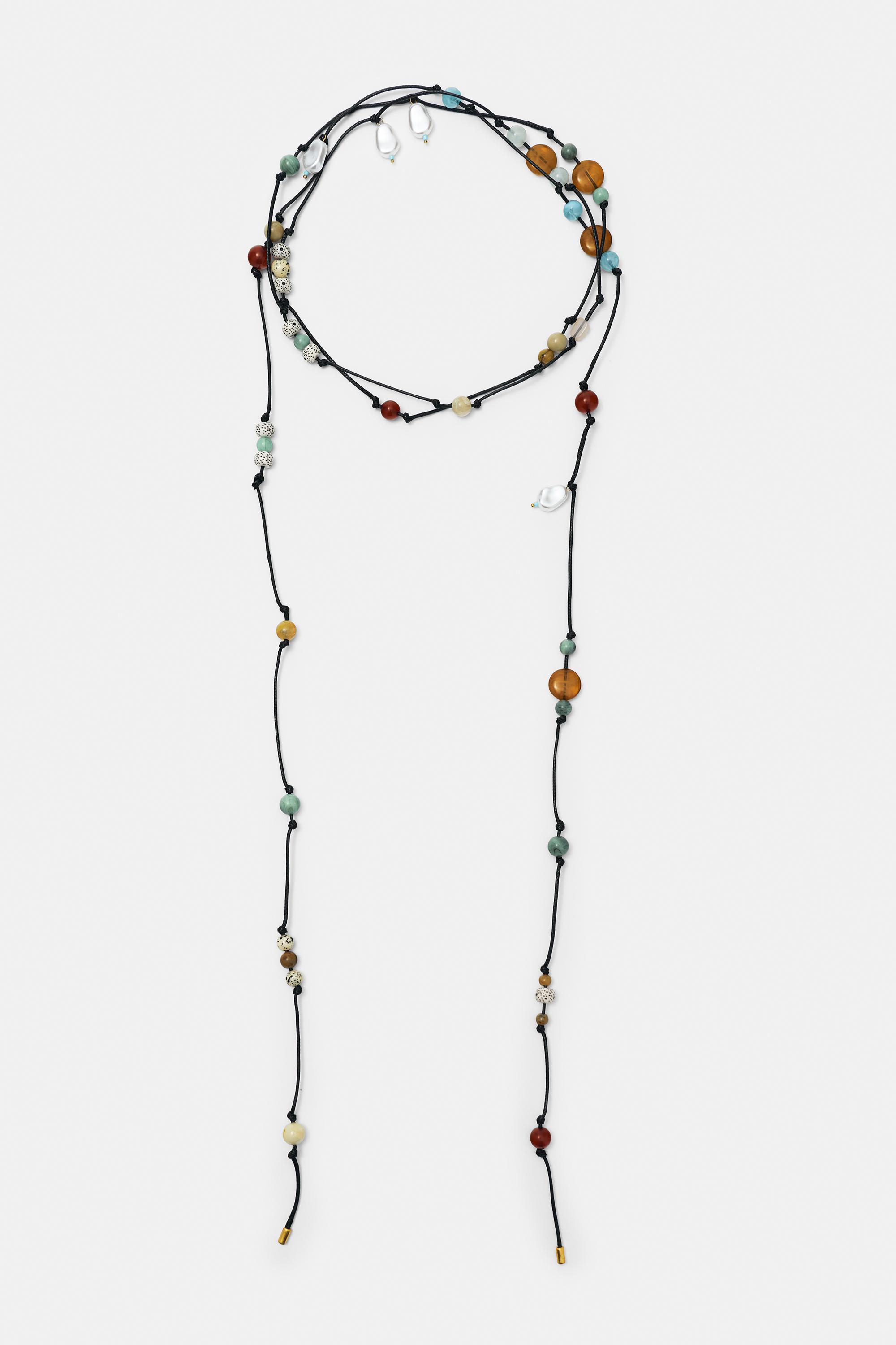 Uzun taşlı kolye - Görsel 5