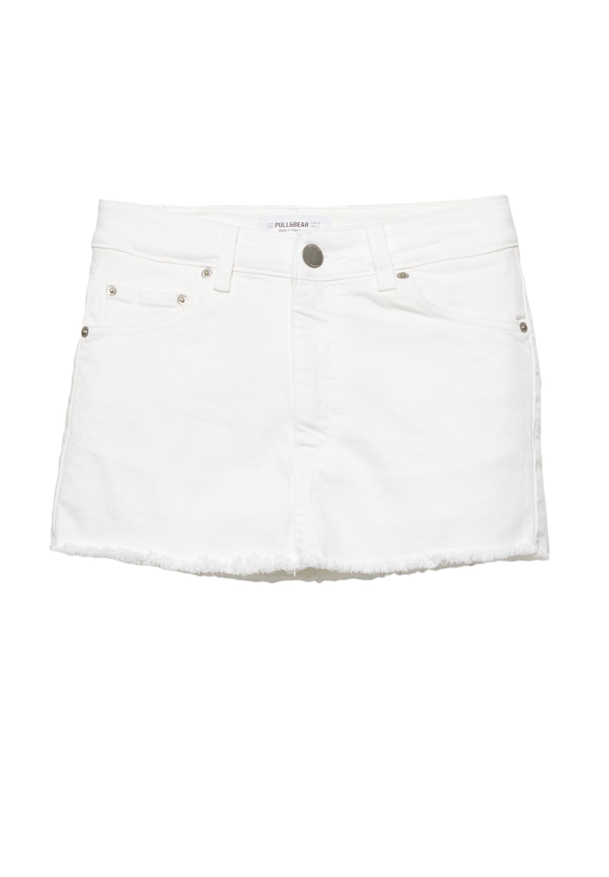 Denim skort — White