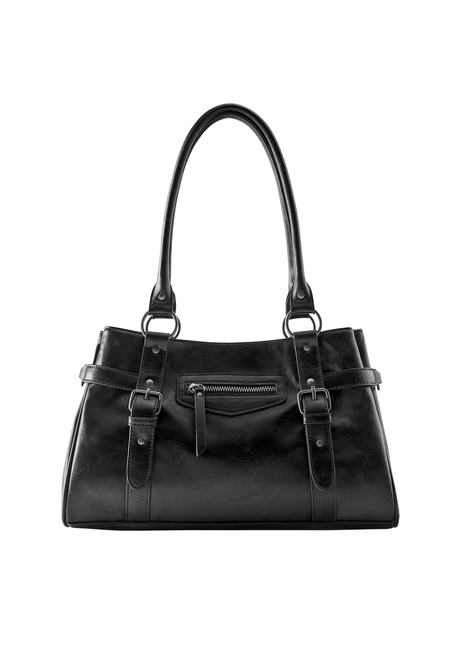 Buckled shopper bag — Black