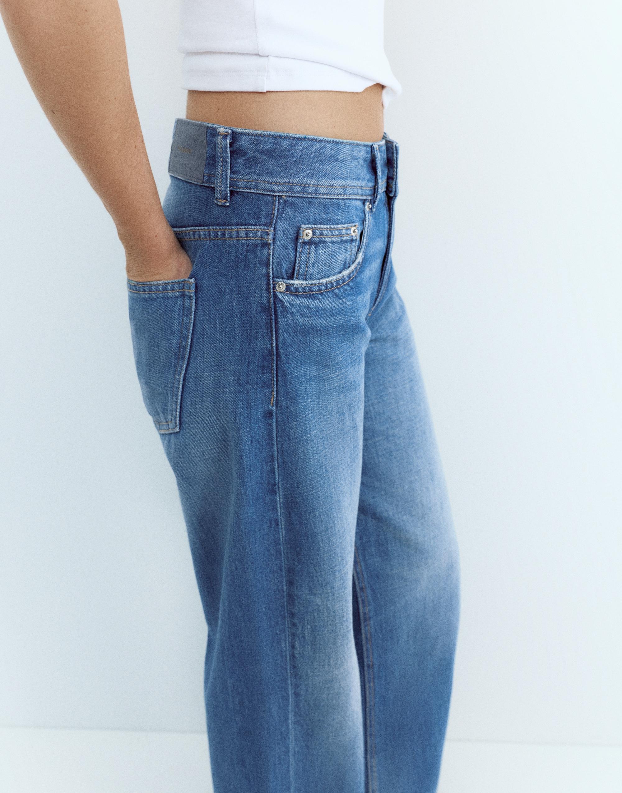 Low-rise straight-leg jeans — Ocean