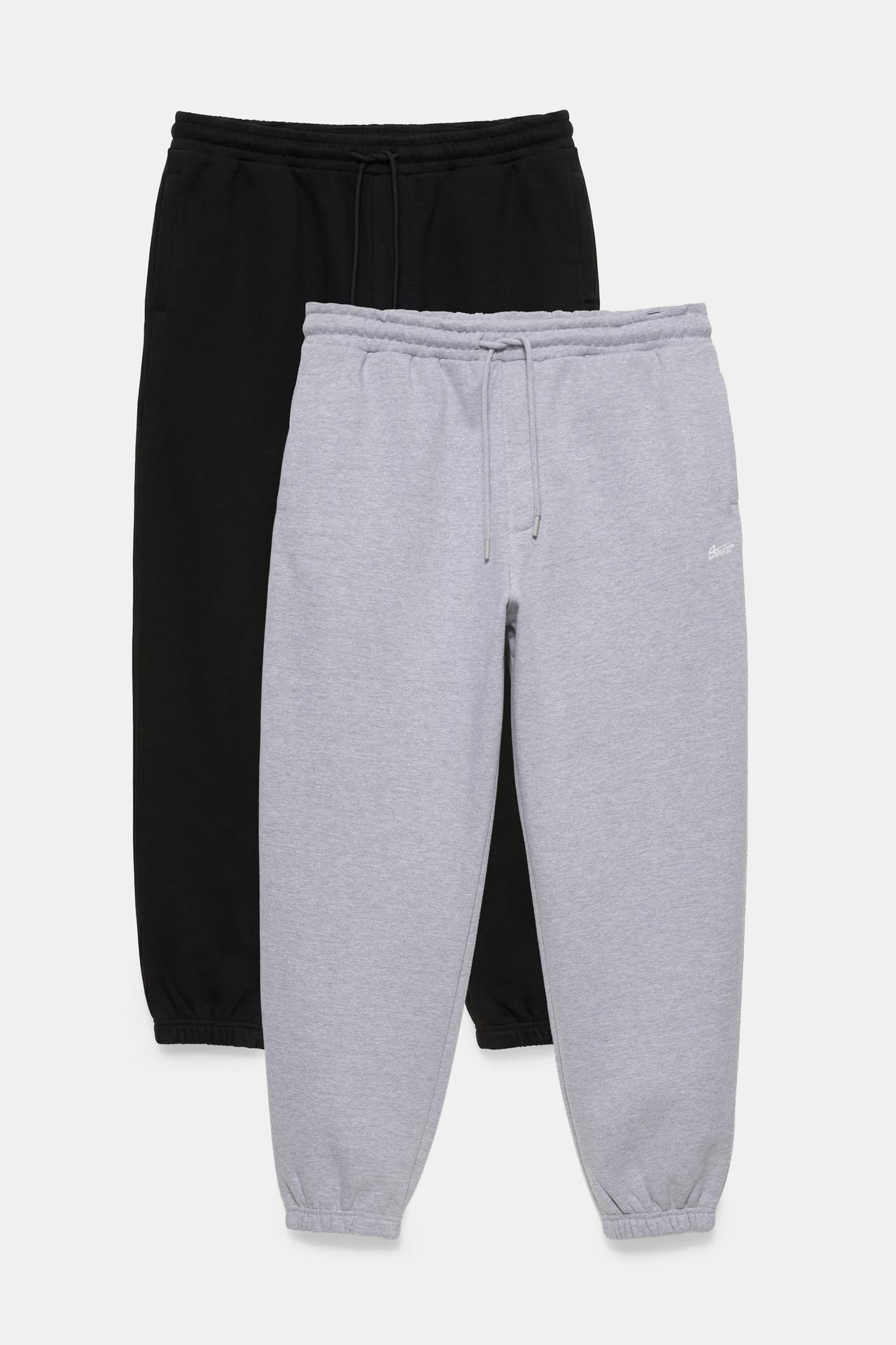 2-pack of STWD joggers — Grey marl