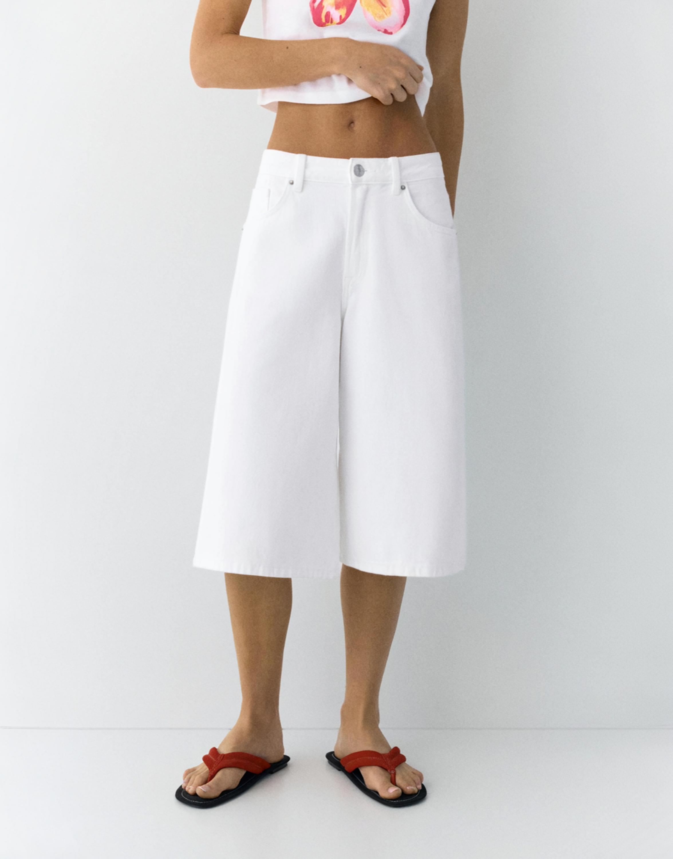 Düşük bel denim şort - Görsel 88