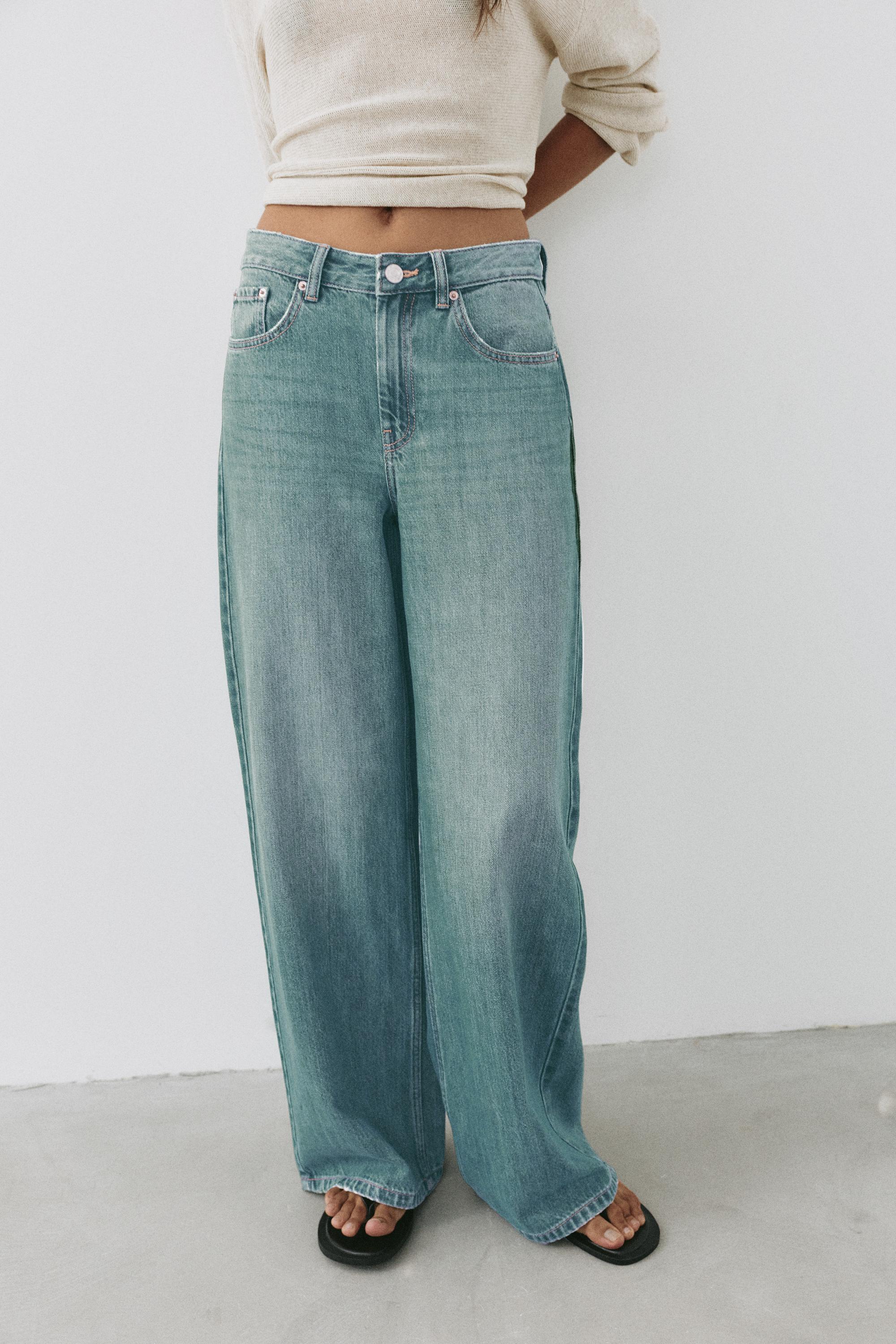 Oversize baggy jeans — Green blue