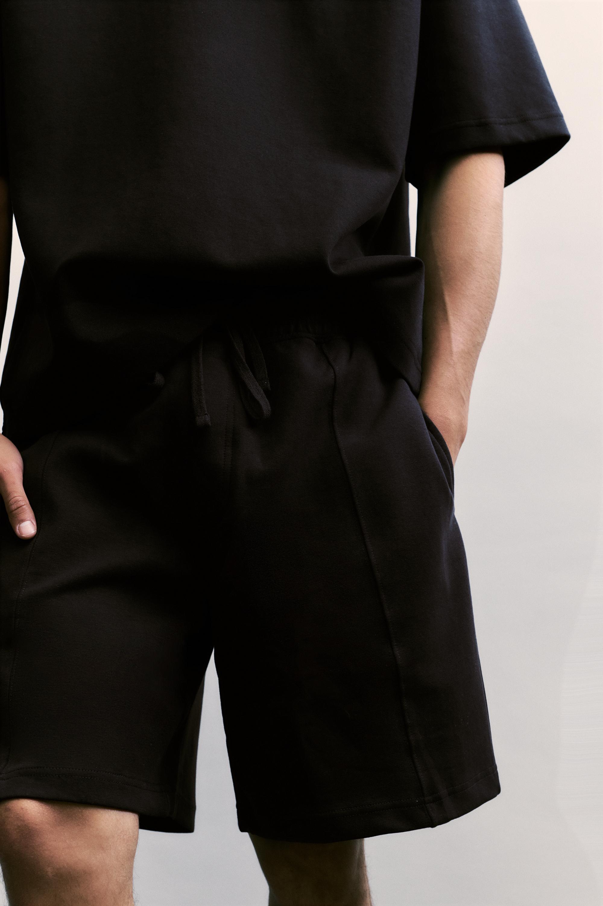 Interlock jogger Bermuda shorts — Black