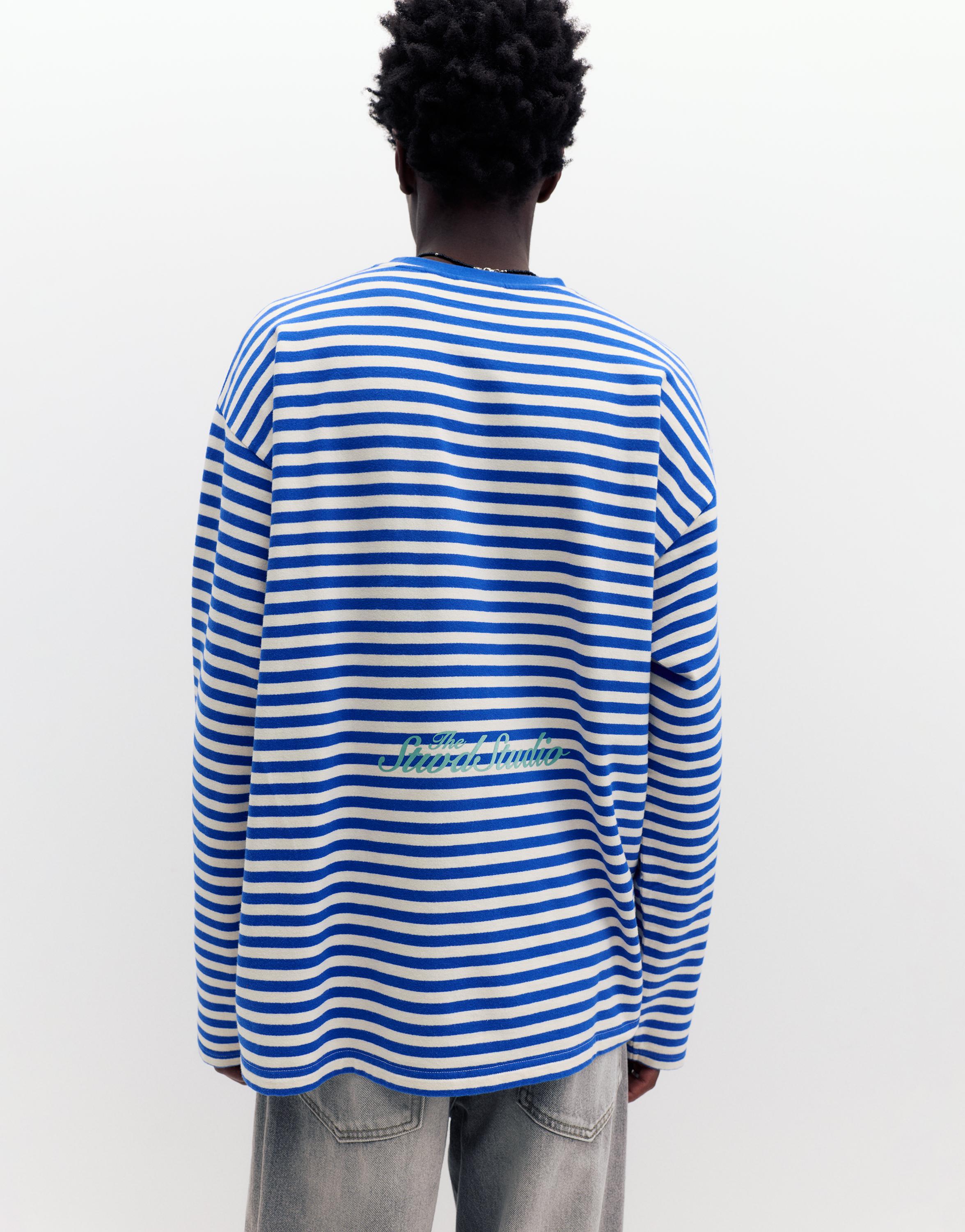 Çizgili uzun kollu t-shirt - Görsel 9