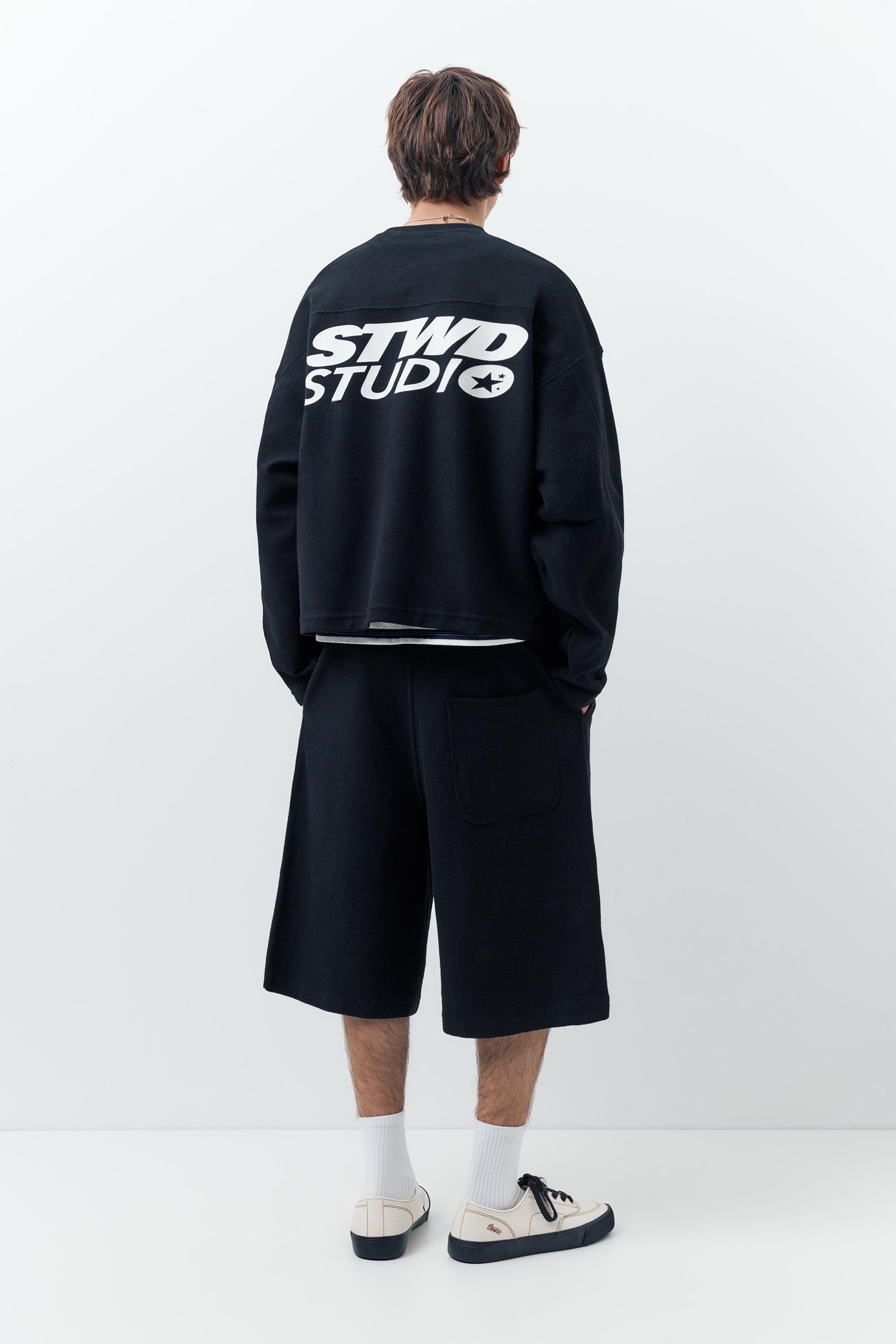 STWD skater jogger Bermuda shorts — Black