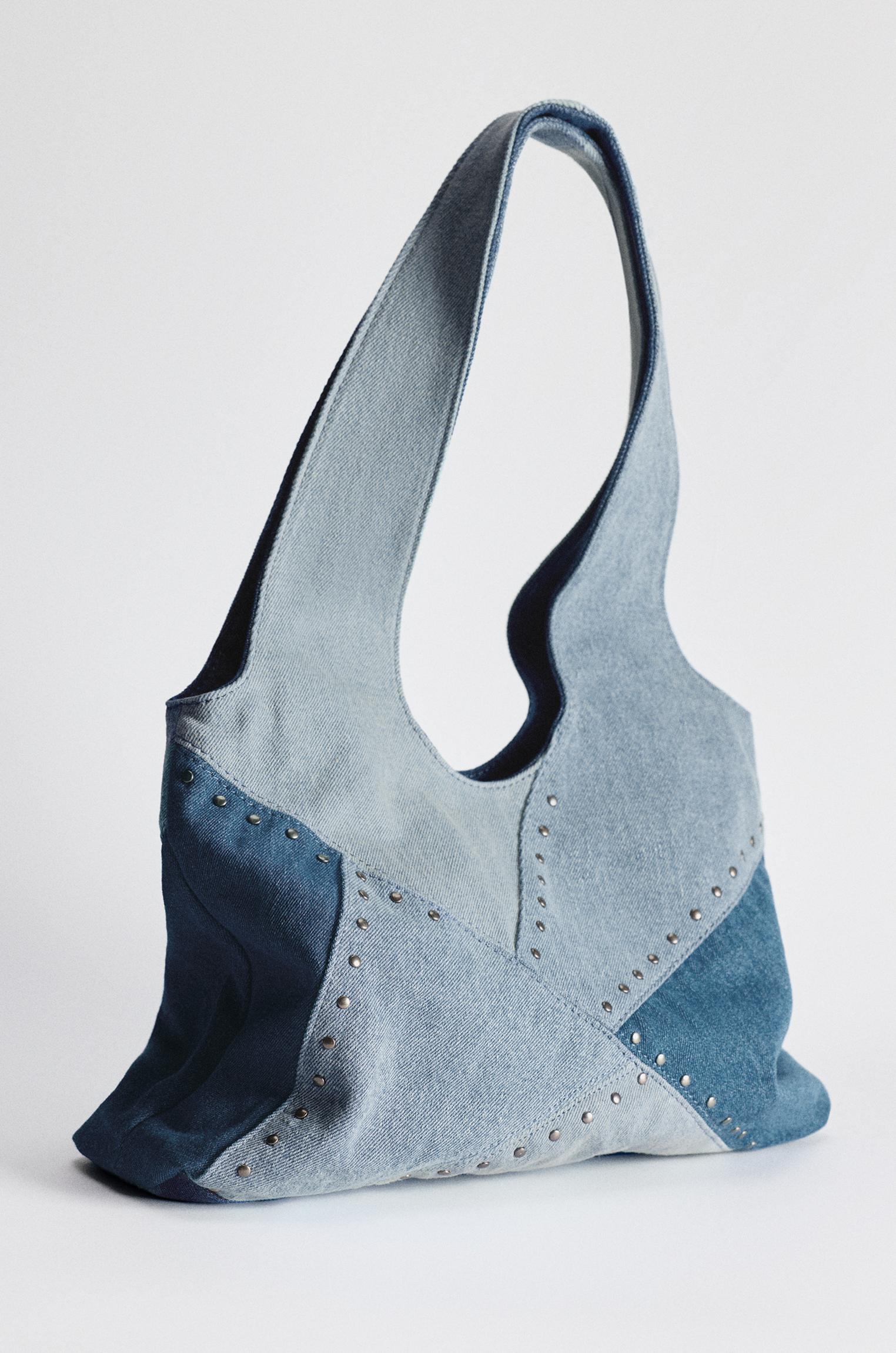 Denim patchwork shopper bag — Jeans