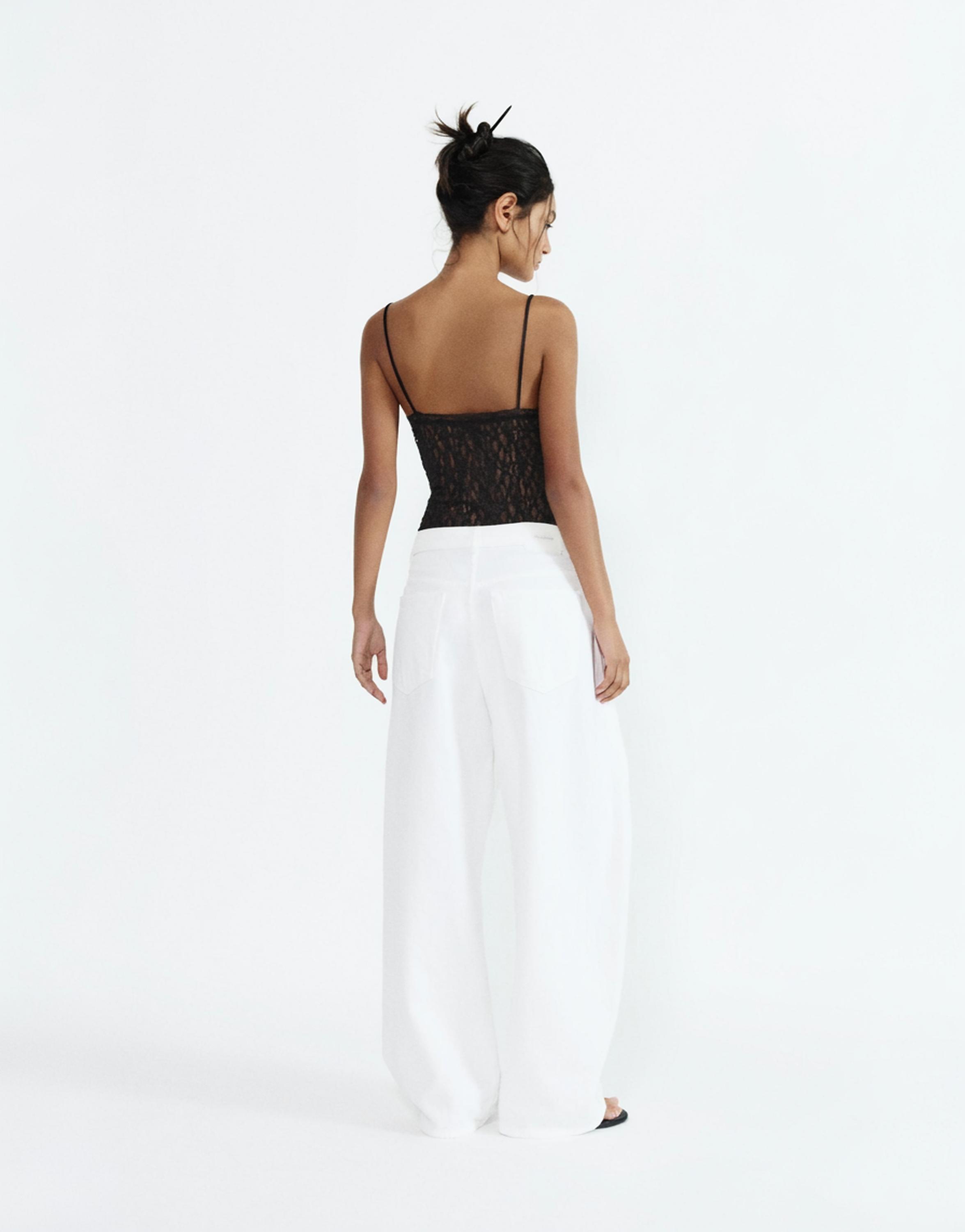 Strappy lace bodysuit — Black