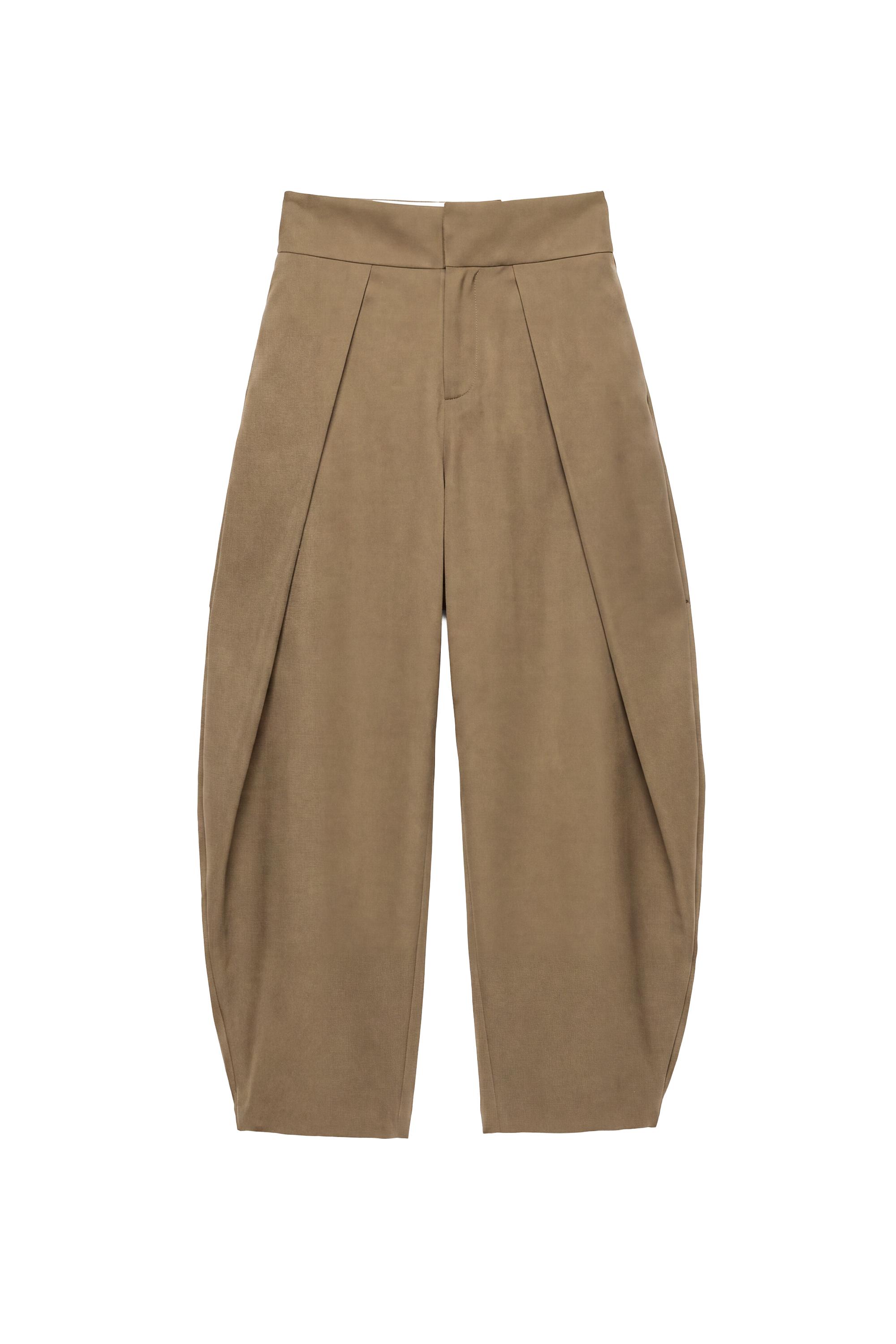 Pull&Bear Pileli tailored fit balon süet pantolon