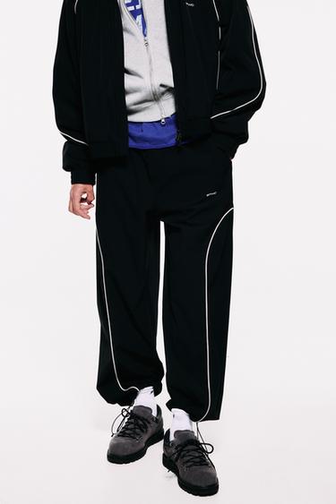 Technical jogger trousers with piping — Black 5