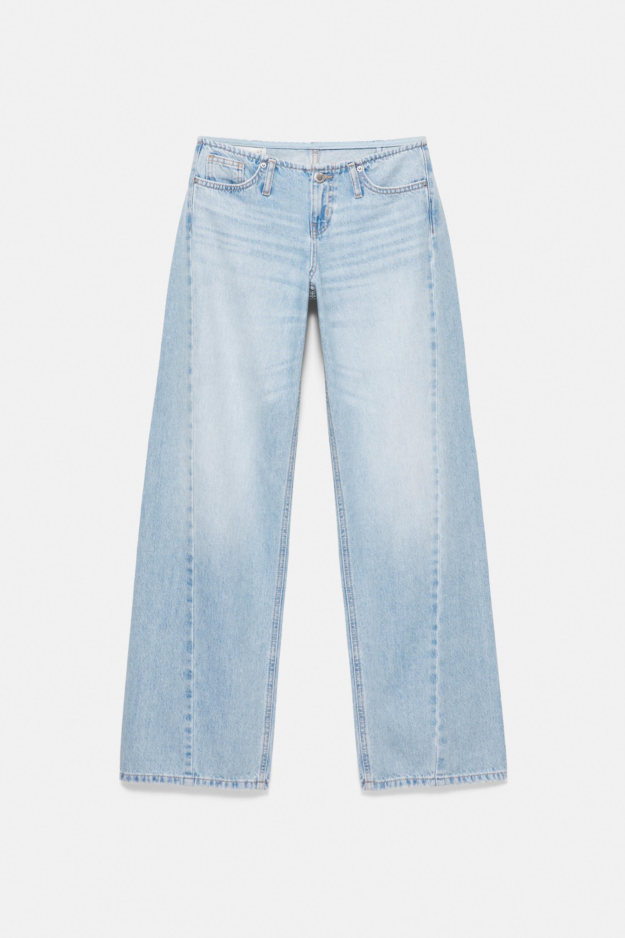 Low-rise straight-leg jeans — Pale blue