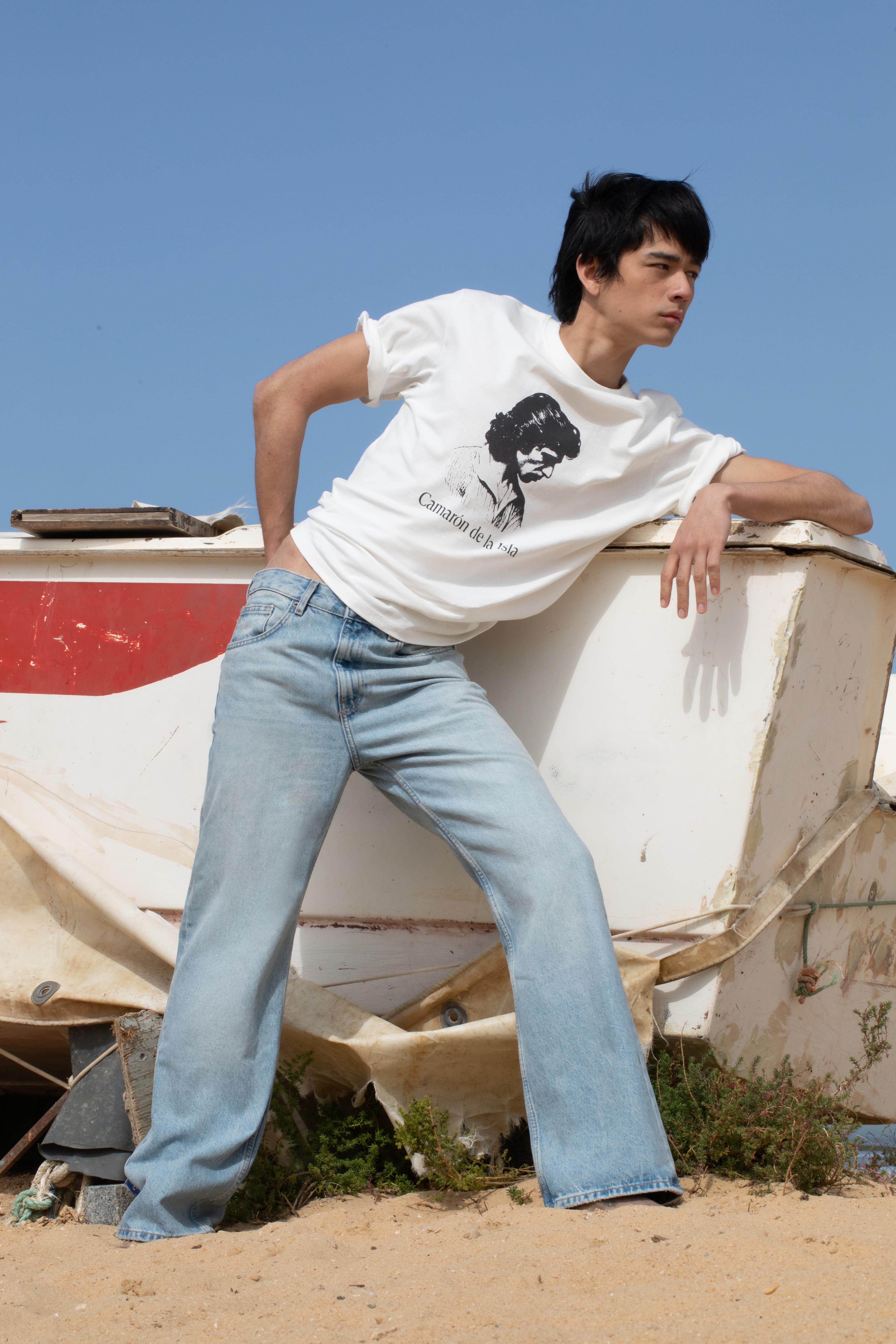 T-Shirt Bianca Camarón De La Isla