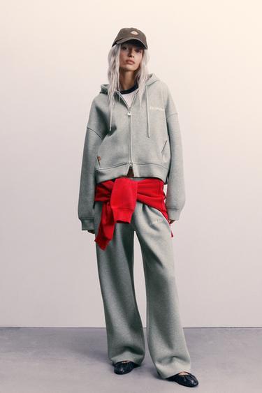 Dickies zip-up sweatshirt with hood — Grey marl 2