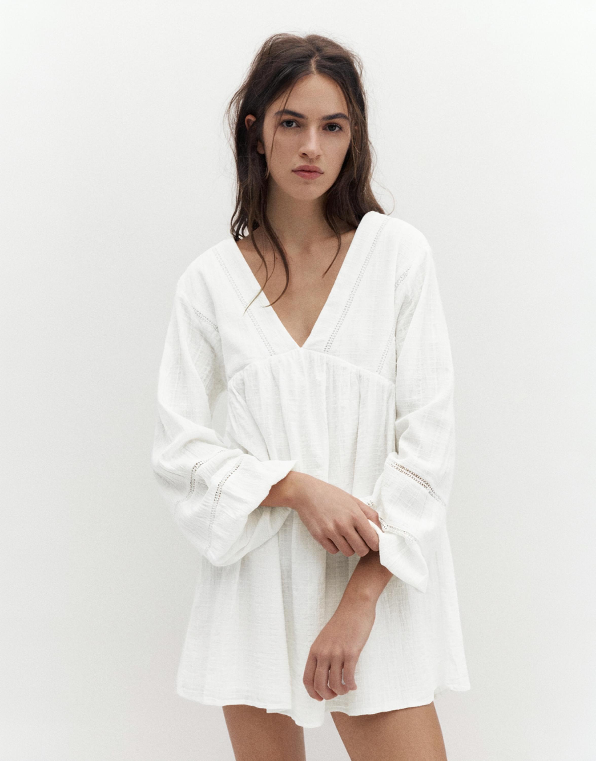 Short white dress — White