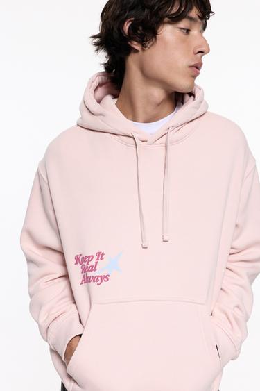 Graphic sweatshirt with hood — Pink 4