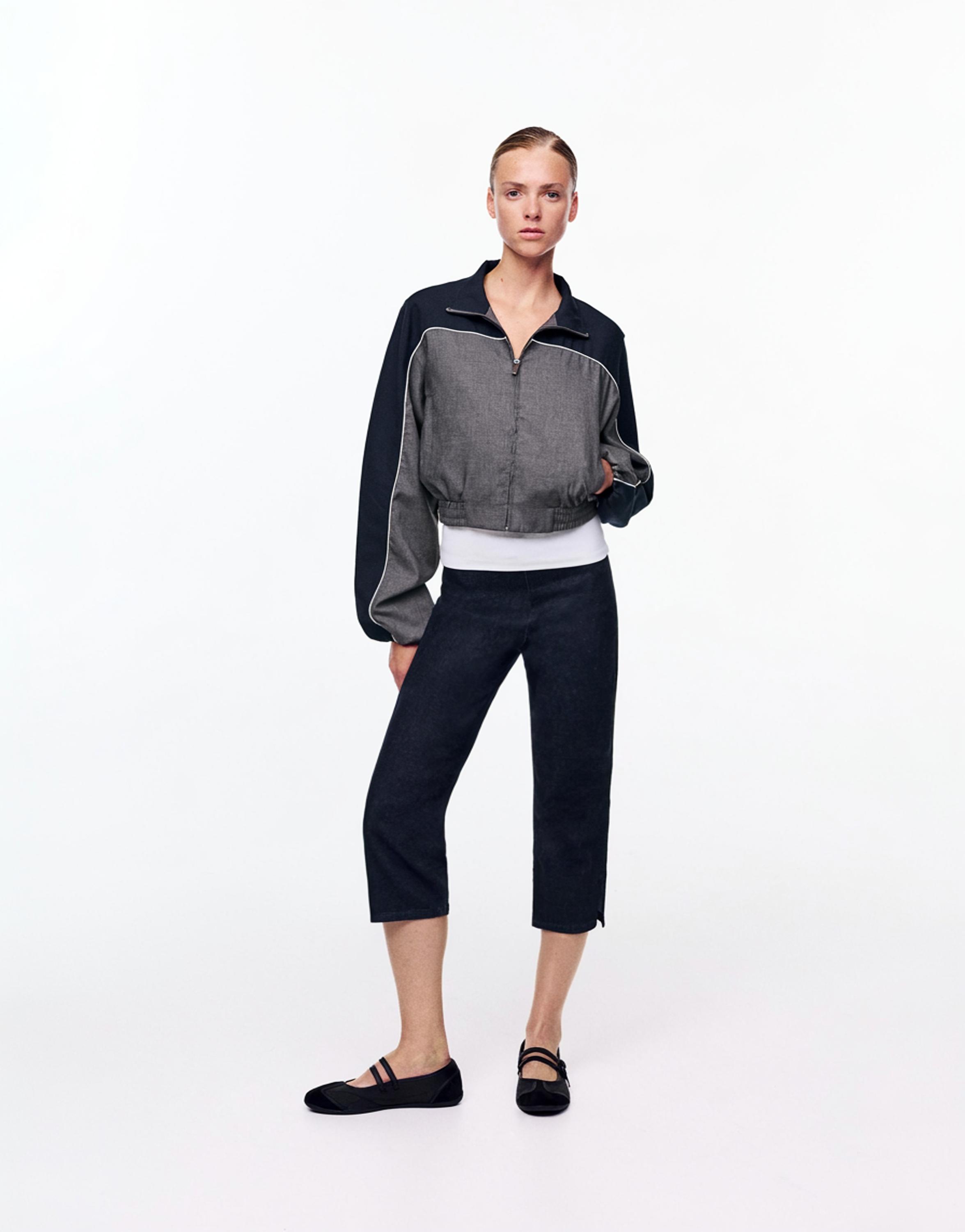 Seamless capris jeans — Navy