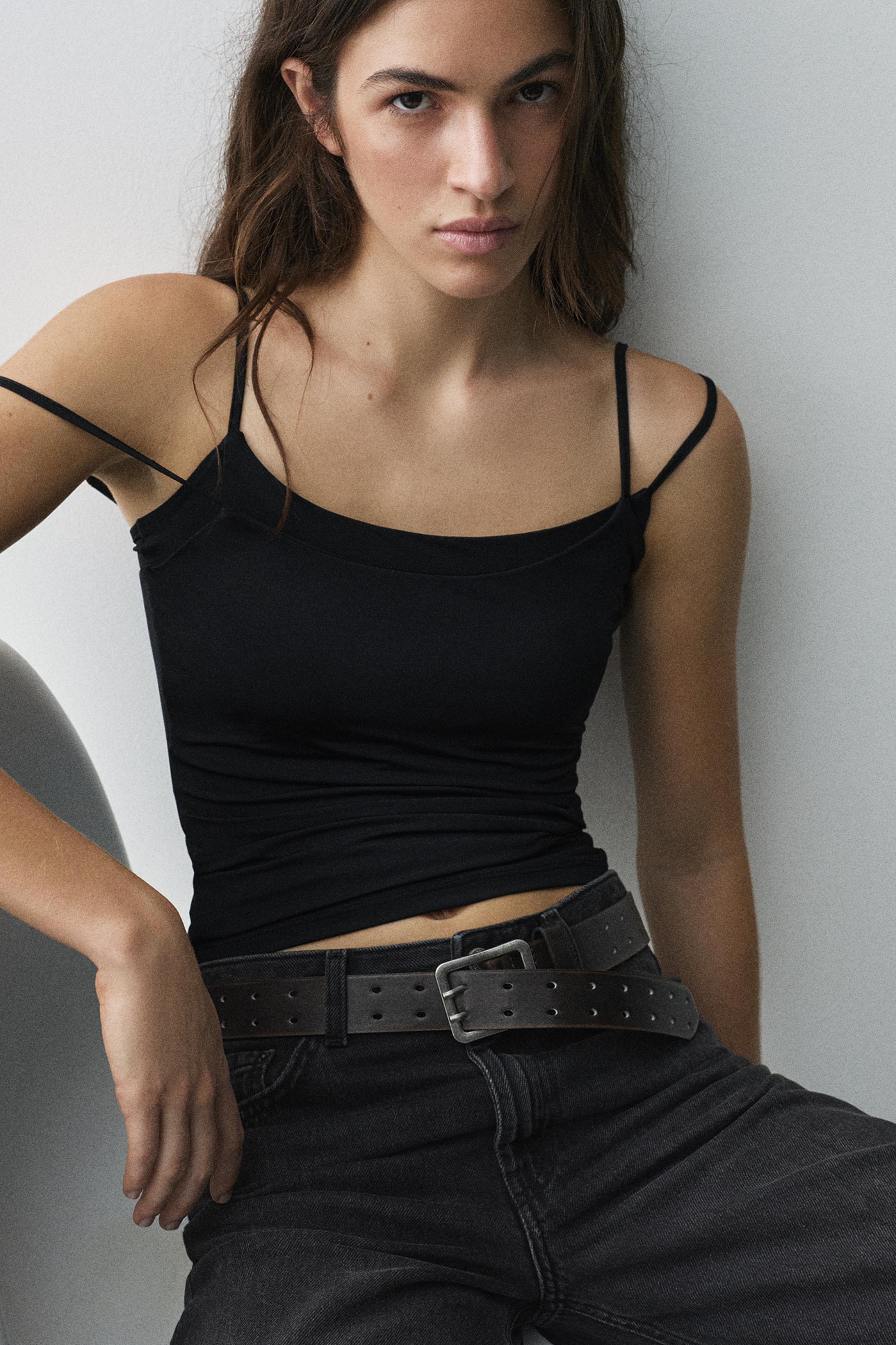 Basic top with adjustable straps — Black