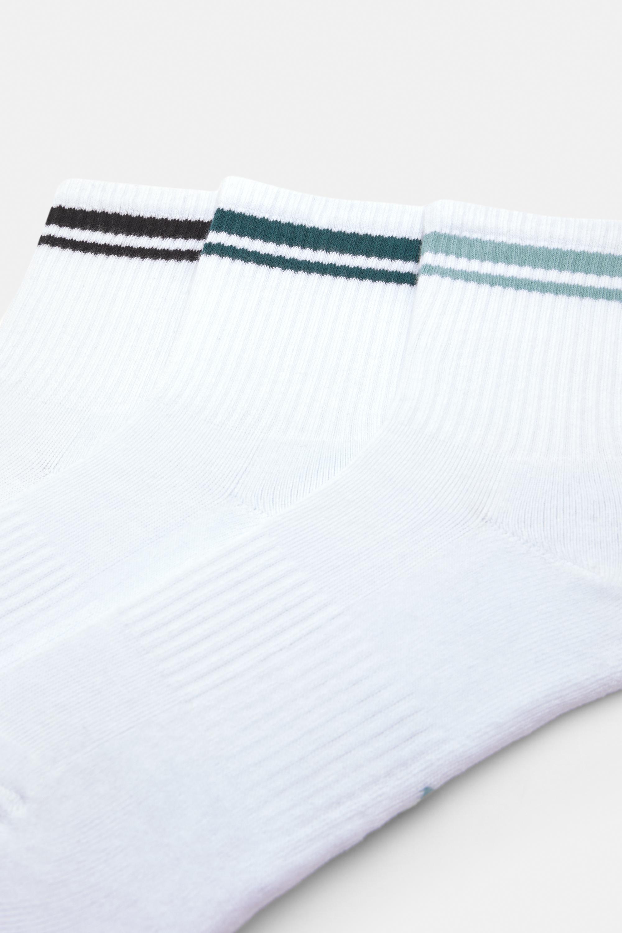3 çift çizgili çorap paketi