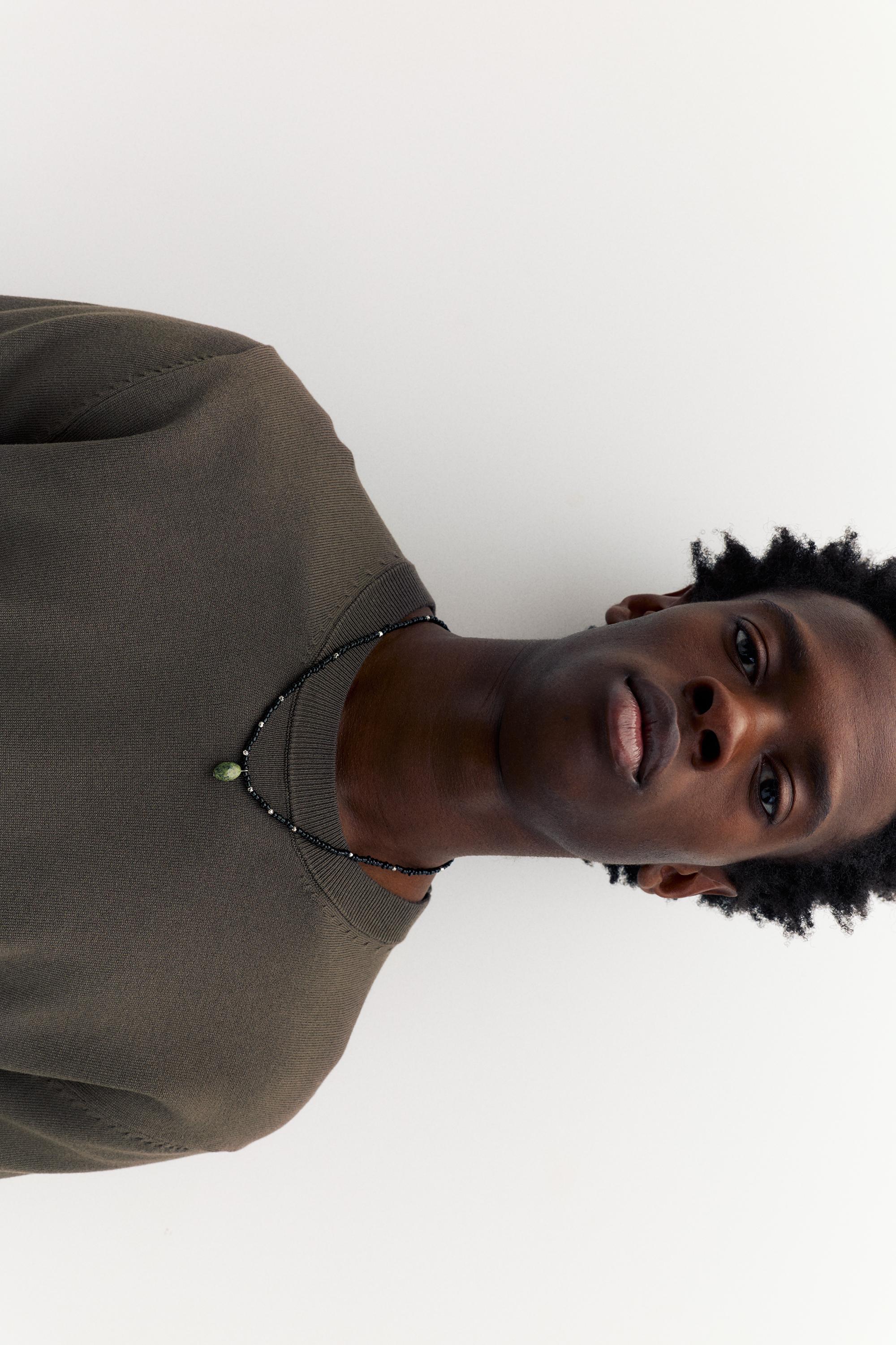 Short sleeve jumper — Mole brown