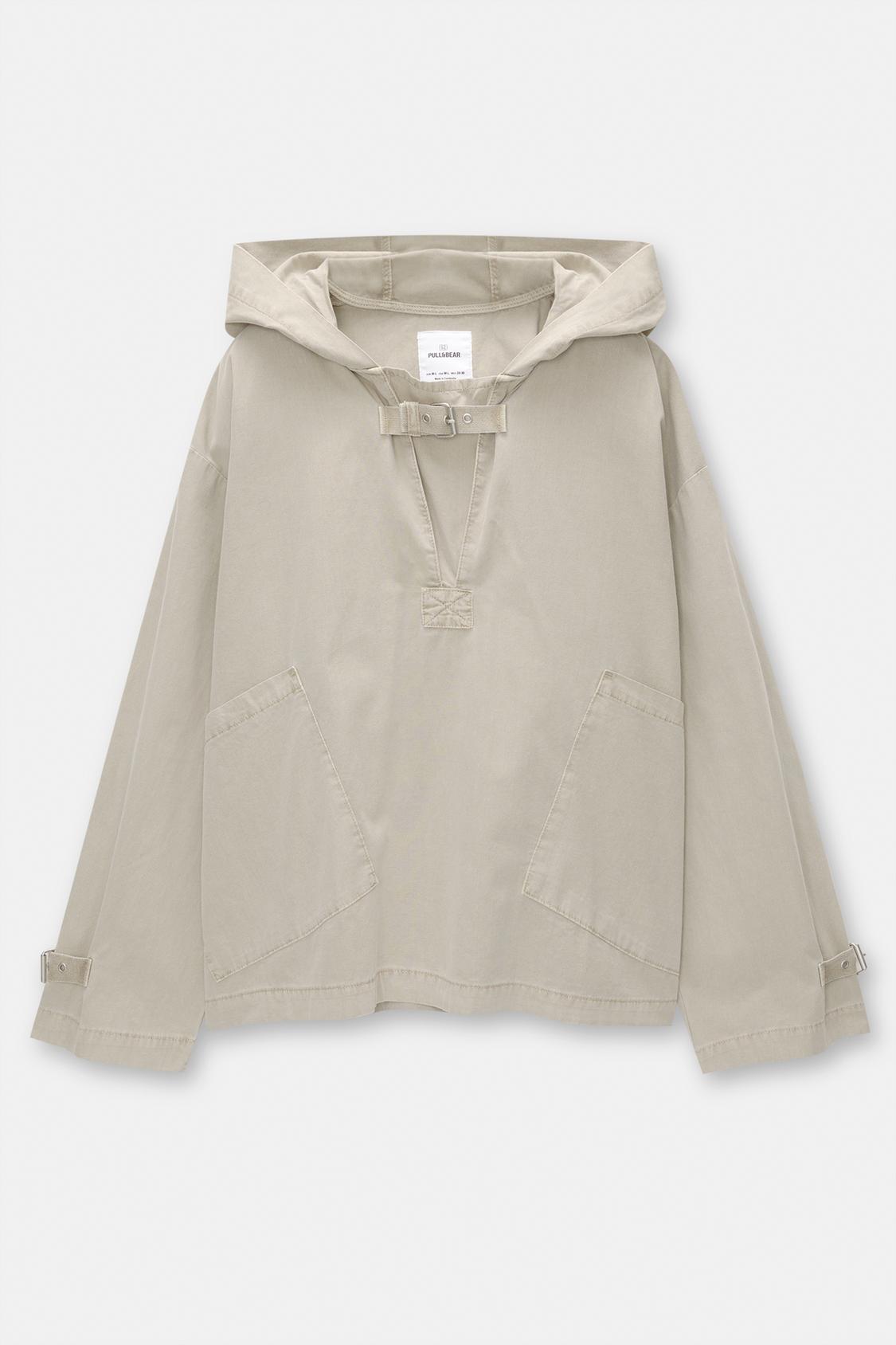 Hooded pouch pocket jacket - pull&bear