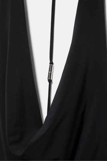 Draped halter top — Black 7