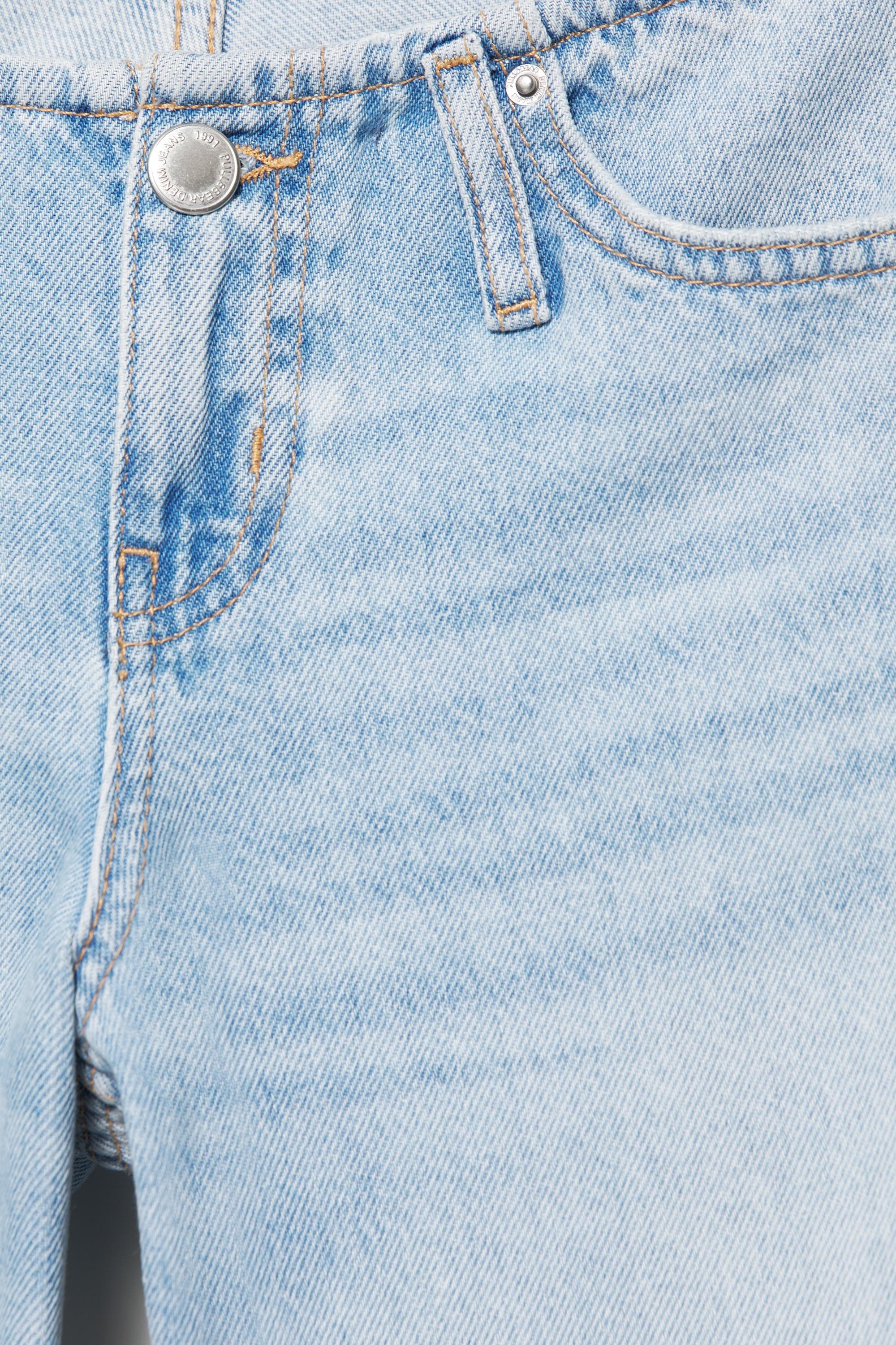 Low-rise straight-leg jeans — Pale blue
