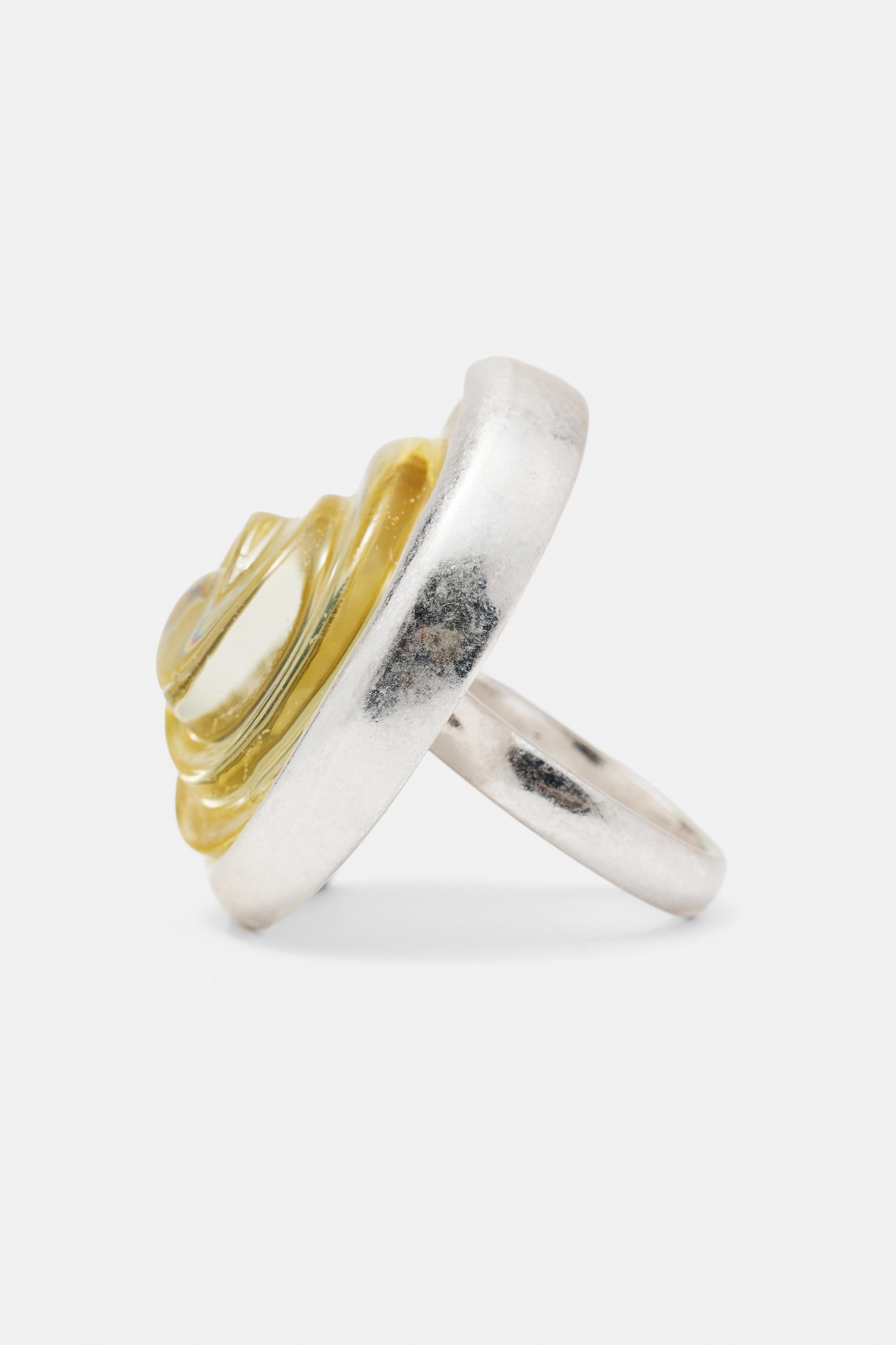 Mixed seashell ring — Silver