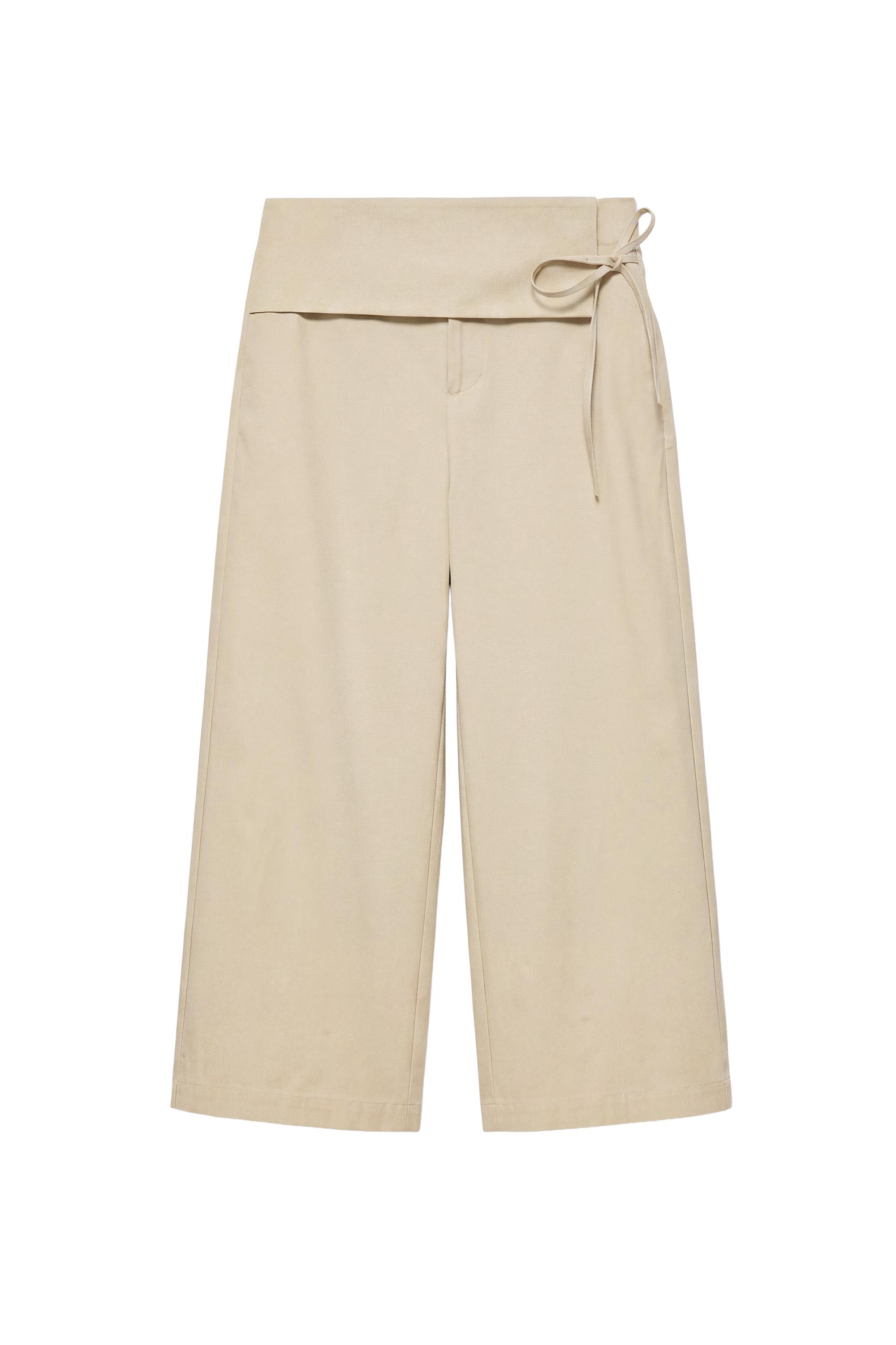 Pantalón culotte fajín lazada