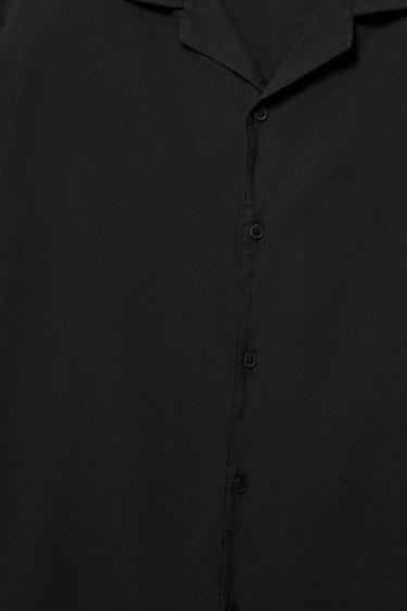 Short sleeve linen blend shirt — Black 7