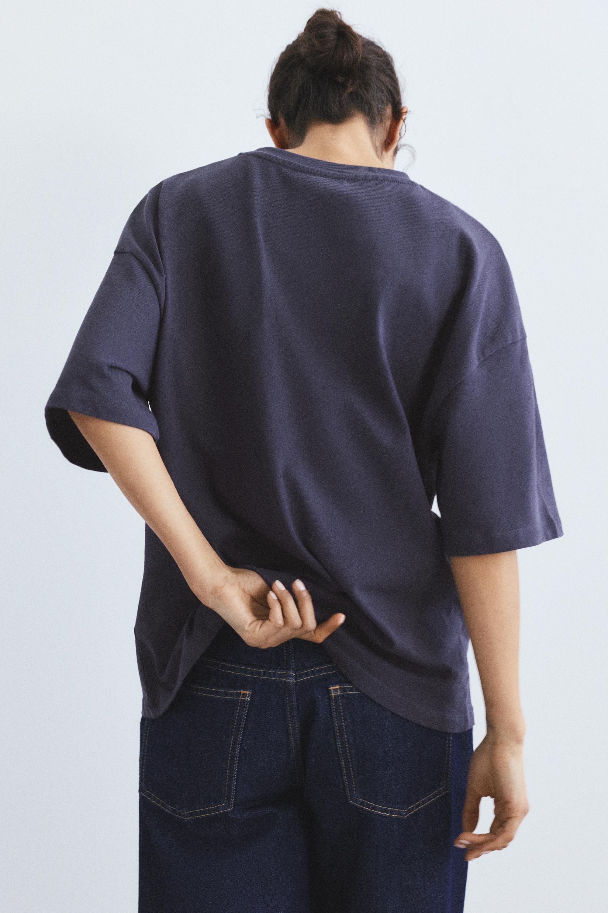 Oversize short sleeve T-shirt — Navy