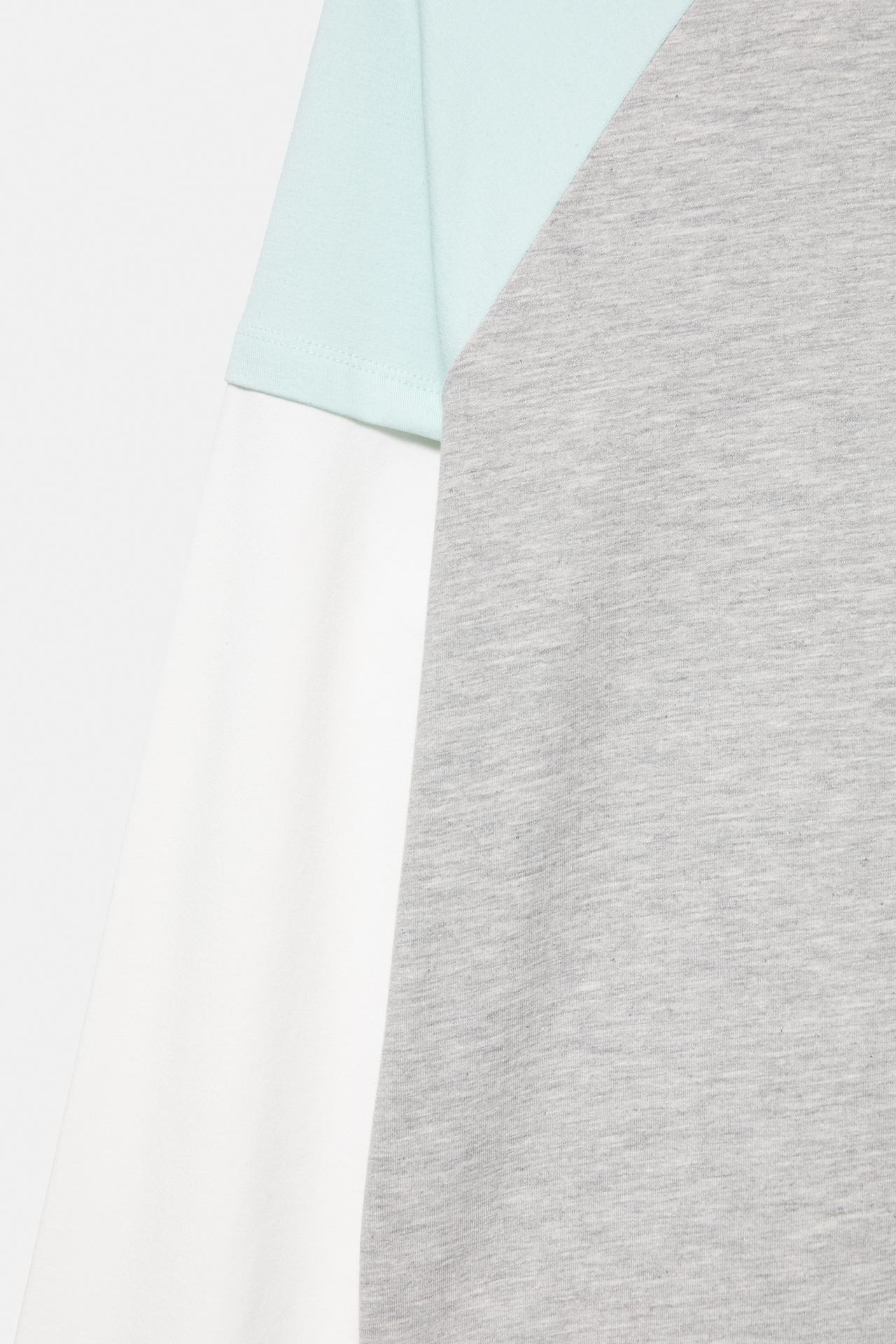 Double raglan sleeve T-shirt — Grey