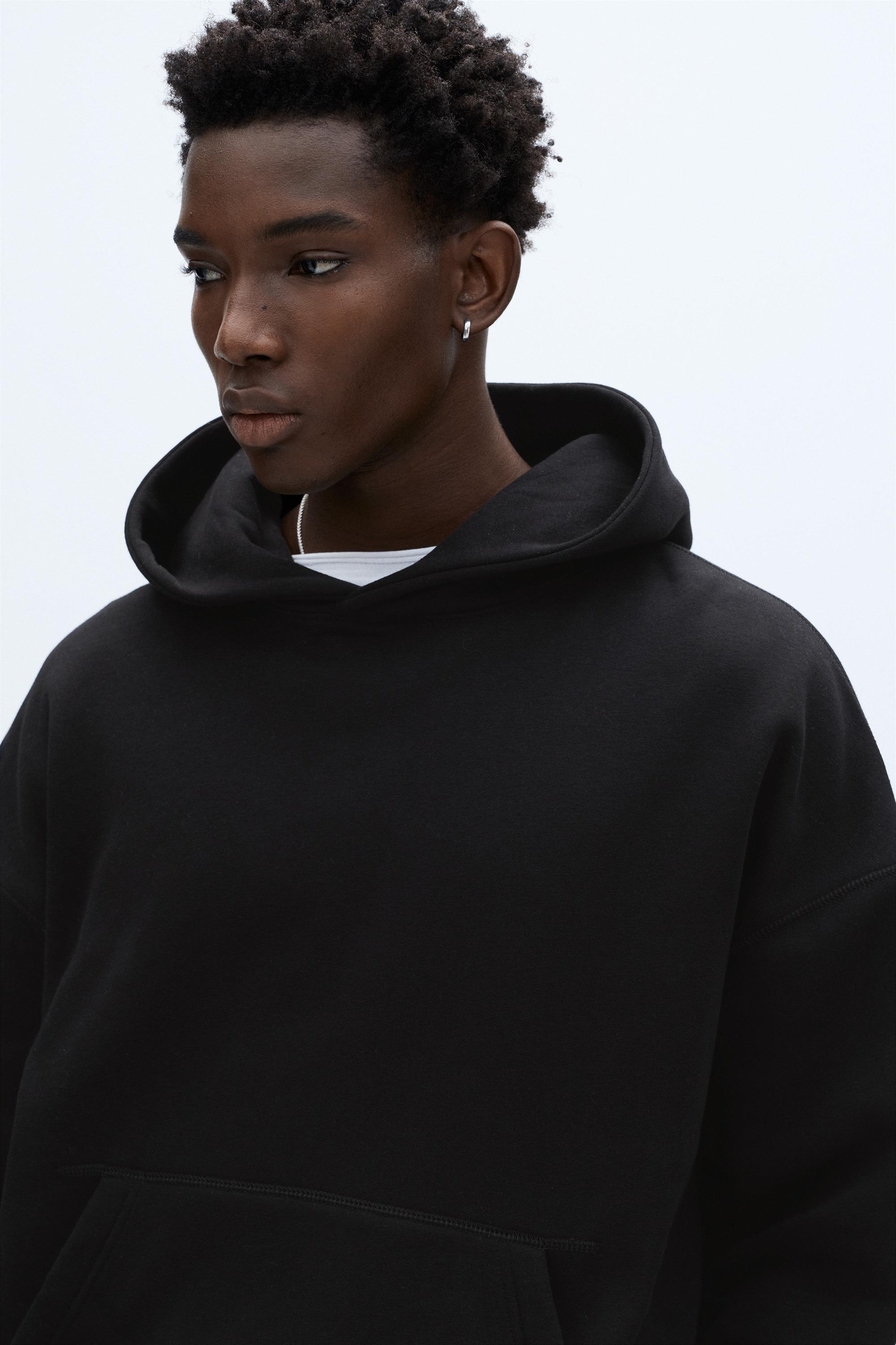 Bol kesim kapüşonlu sweatshirt - Görsel 9