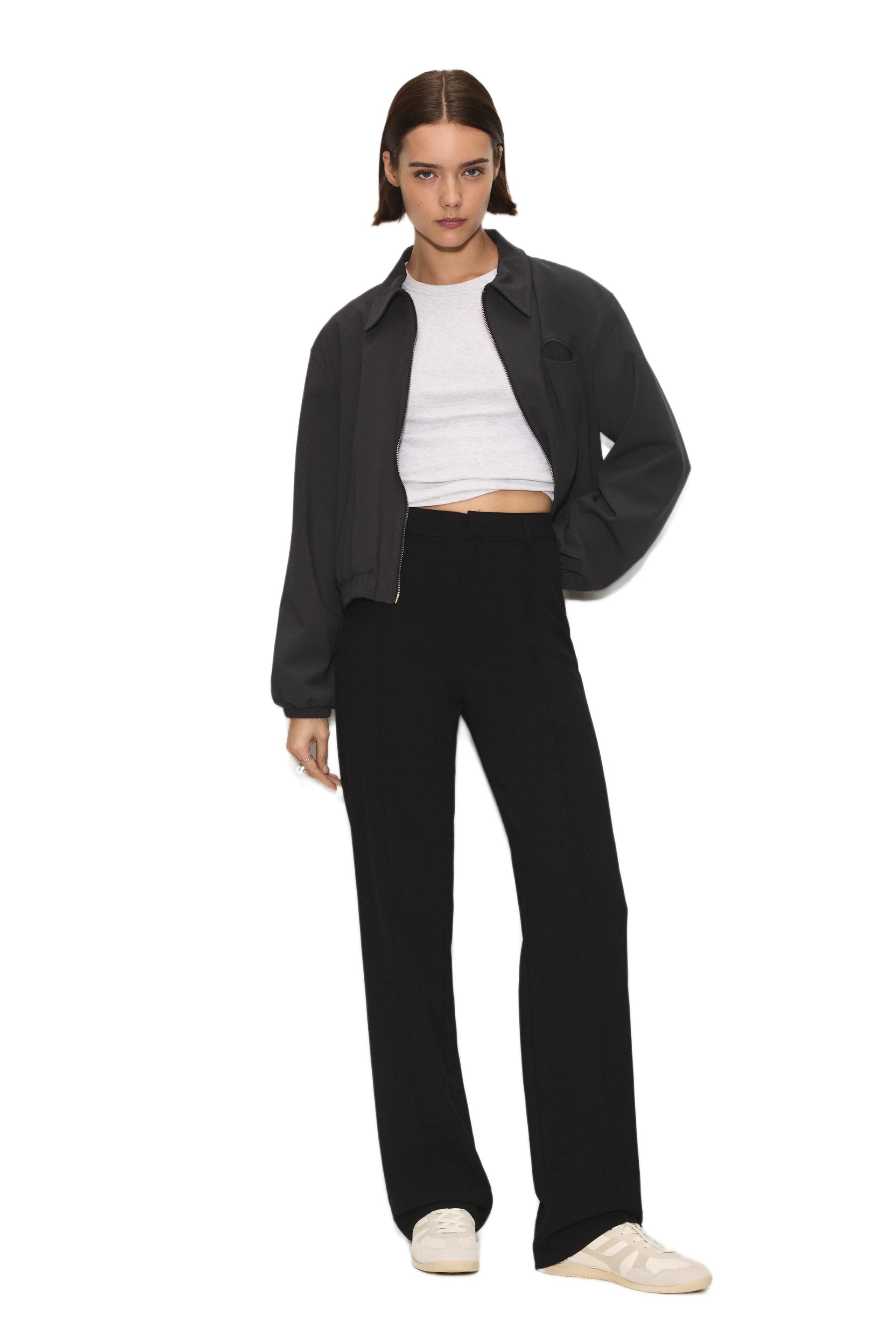 Dikiş detaylı kumaş pantolon - Görsel 14