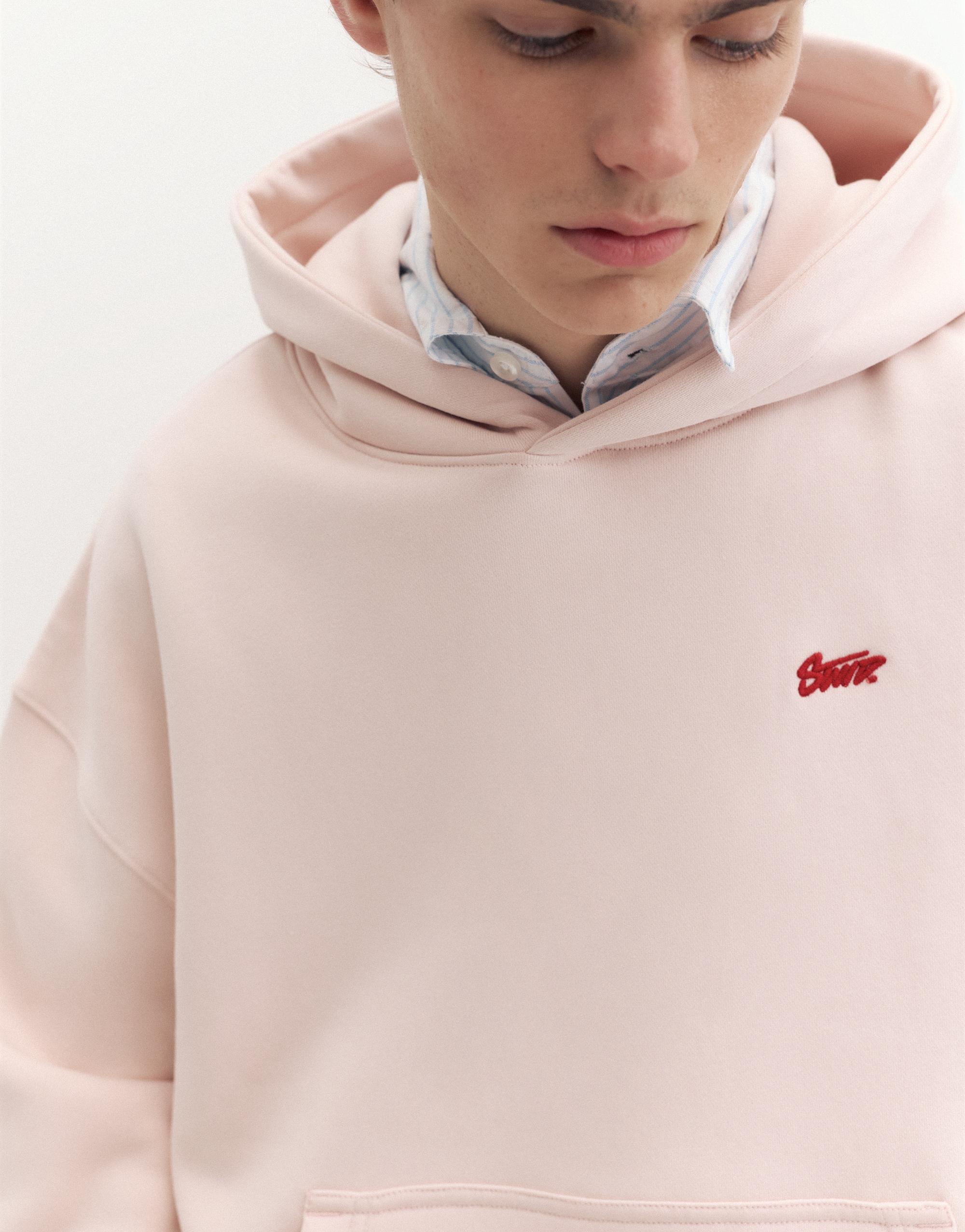 STWD logo boxy hoodie — Pink